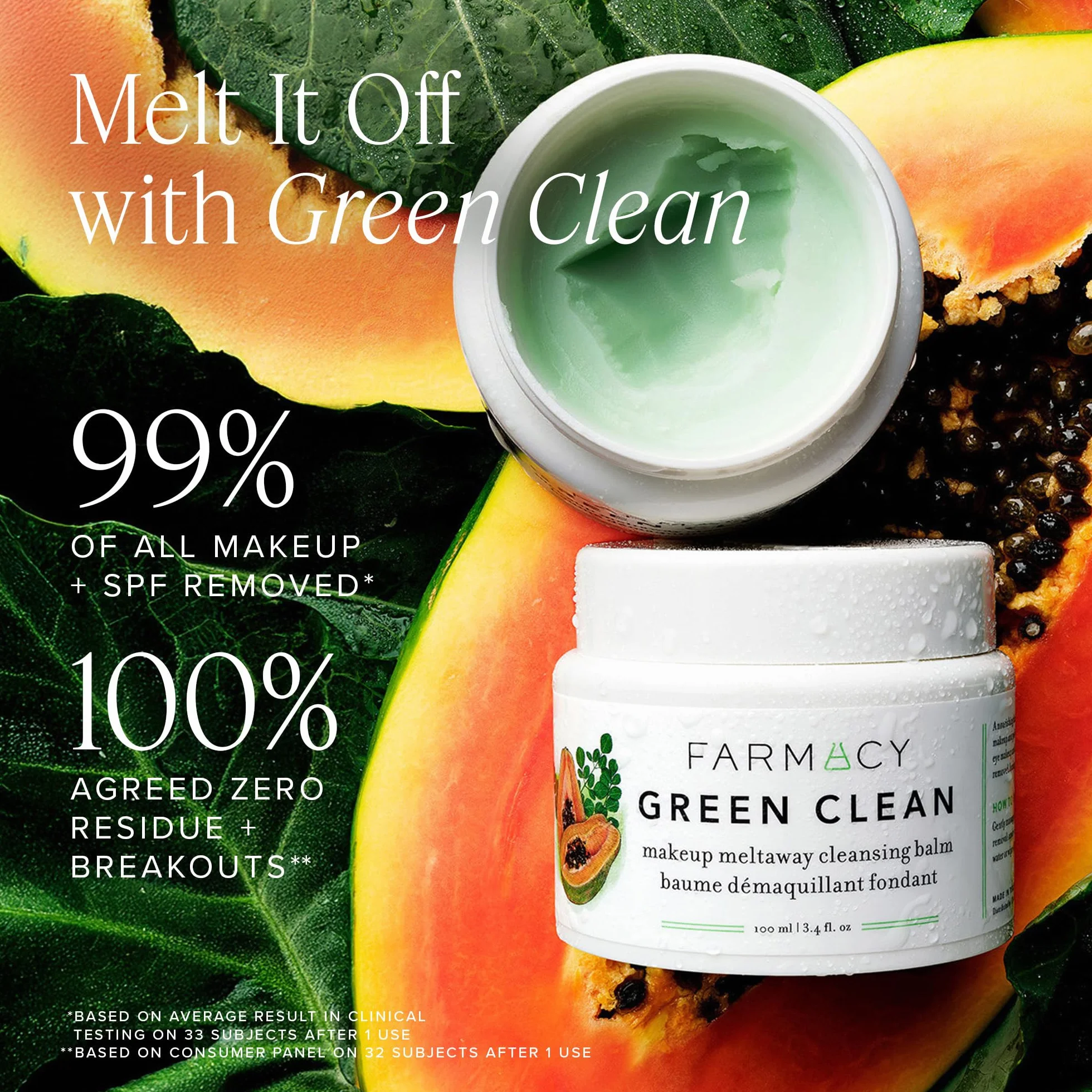 Farmacy Naturalny środek do demakijażu, czyste usuwanie makijażu, kosmetyczny balsam oczyszczający, 100 ml
