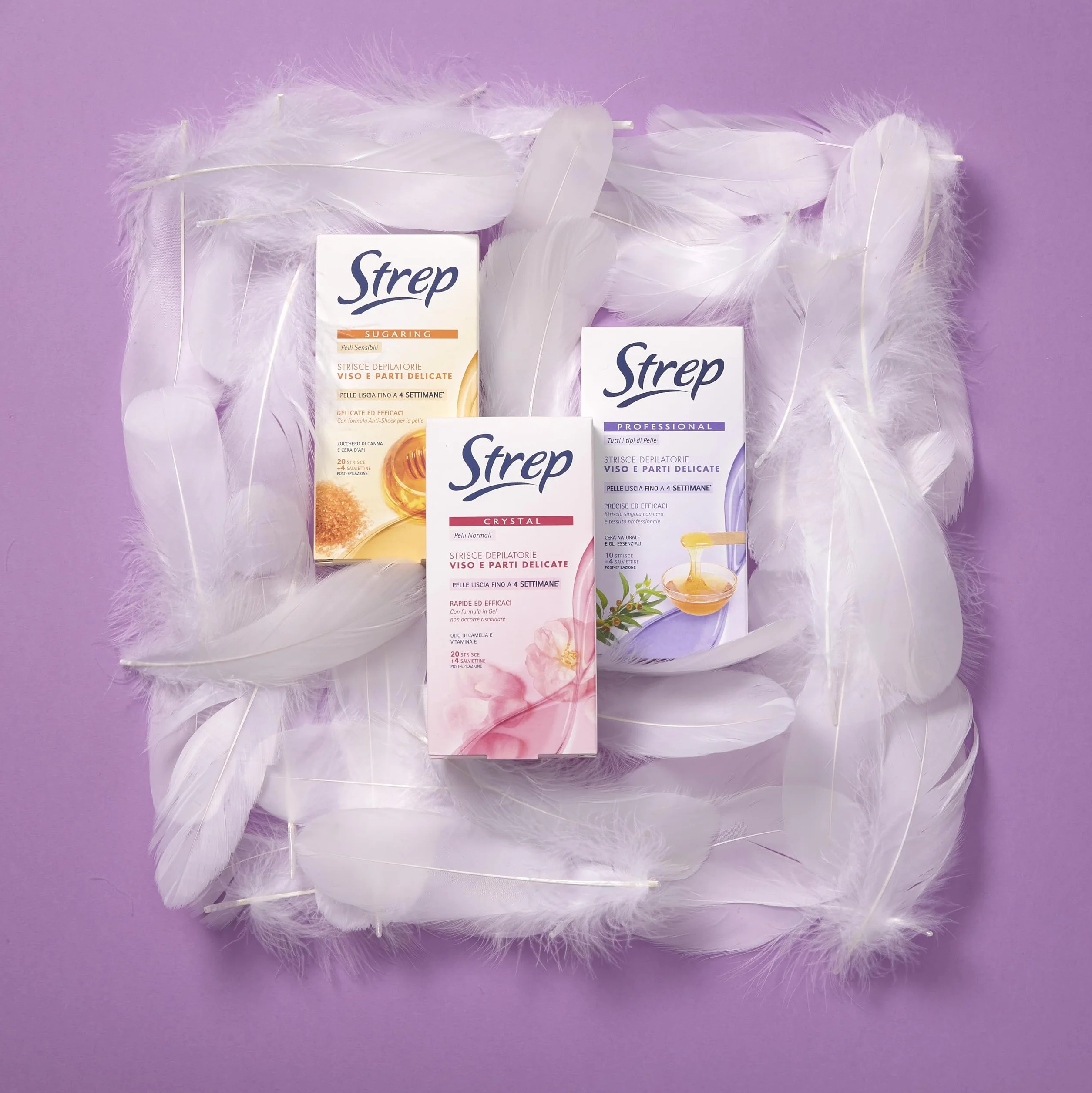 Depilatorie per il viso cristal 20 strisce