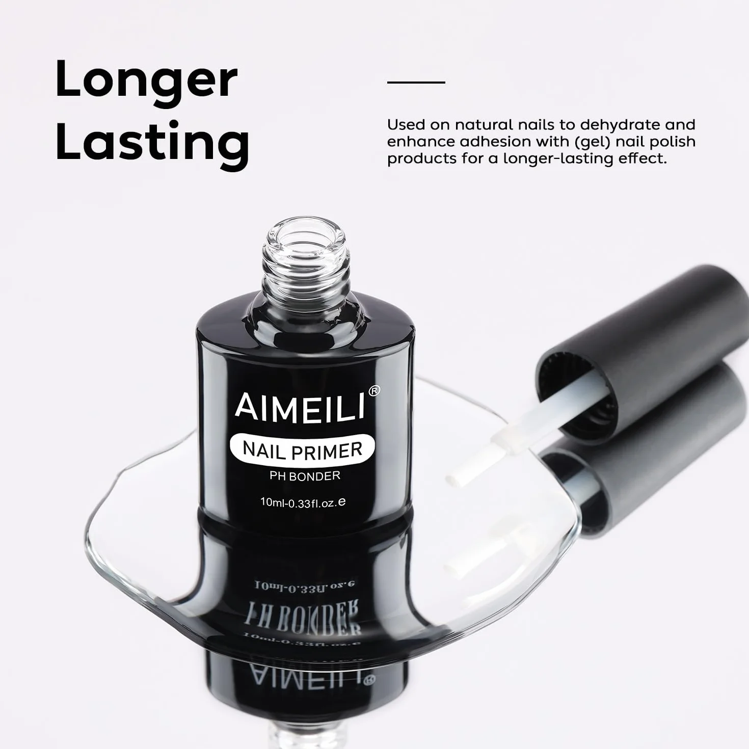 AIMEILI Nail Primer Gel Nail Prep Bond Primer do paznokci żelowych UV LED, lakier do paznokci, proszek akrylowy, paznokcie 10 ml