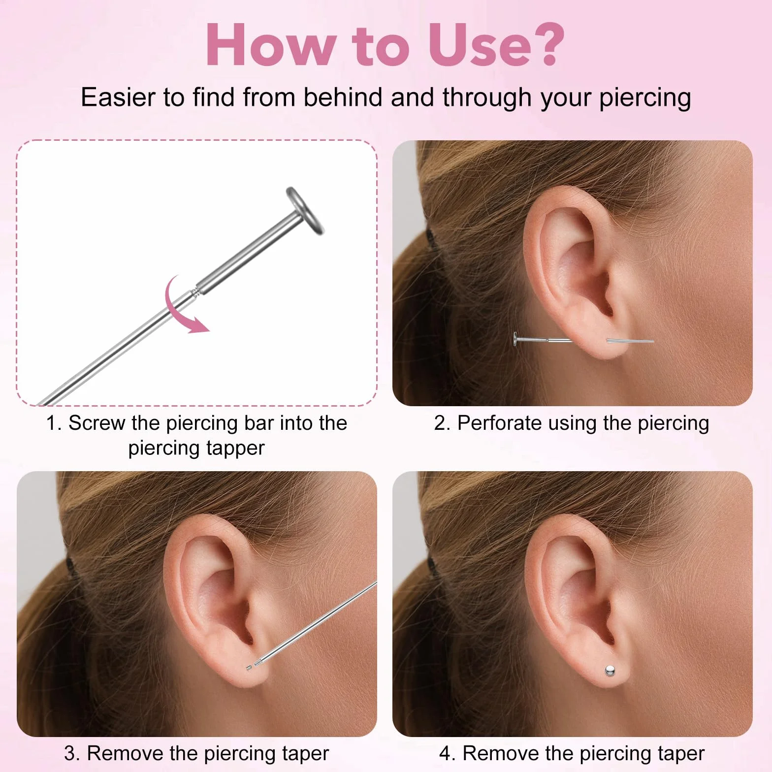 Zestaw 12 igieł do piercingu i pęsety kulkowe 14G, 16G, 18G, 20G, 20 G, zaciski do piercingu bez gwintu wewnętrznego i zewnętrznego