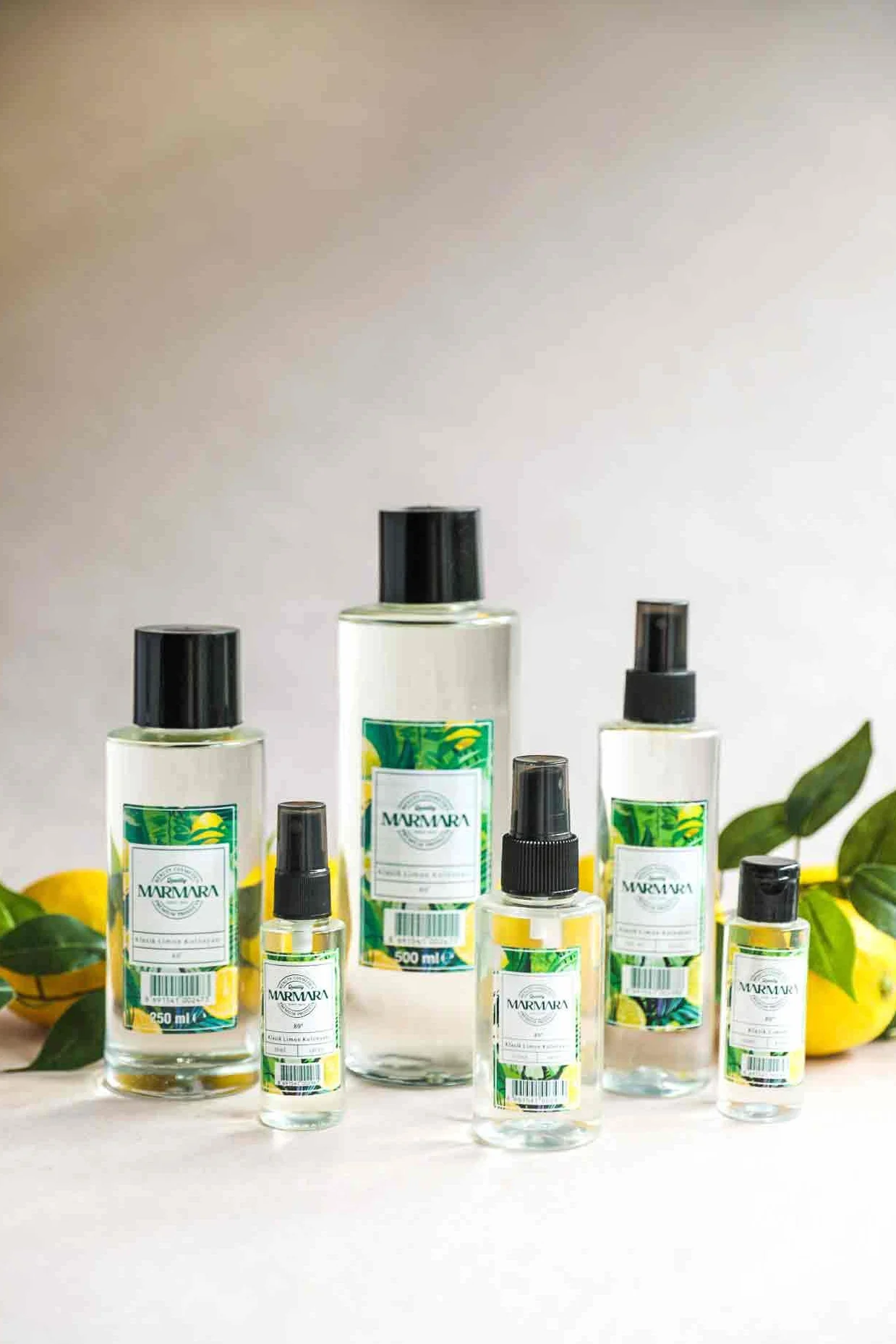 MARMARA Kolonya Spray Limon | turecka woda zapachowa | woda po goleniu | woda po goleniu | woda kolońska dla kobiet i mężczyzn | woda cytrynowa turecka | Eau de Cologne Lemon | (2 x 50 ml)