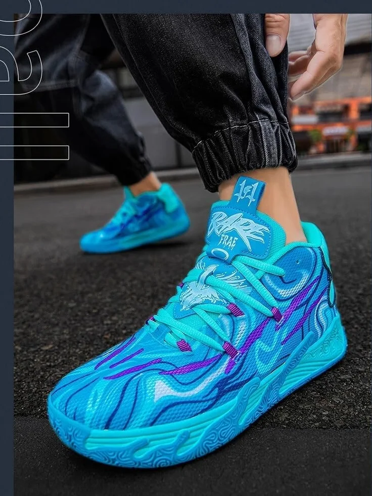 Unisex buty do koszykówki oddychające buty sportowe o dopasowanym wzornictwie