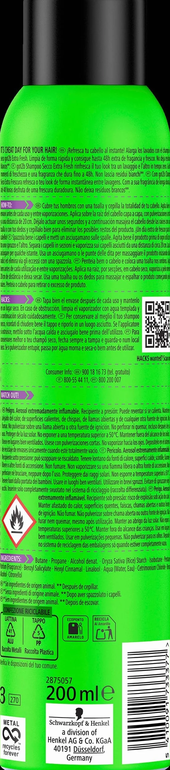 Got2B 2652246 Suchy Szampon, 3 x 200 ml