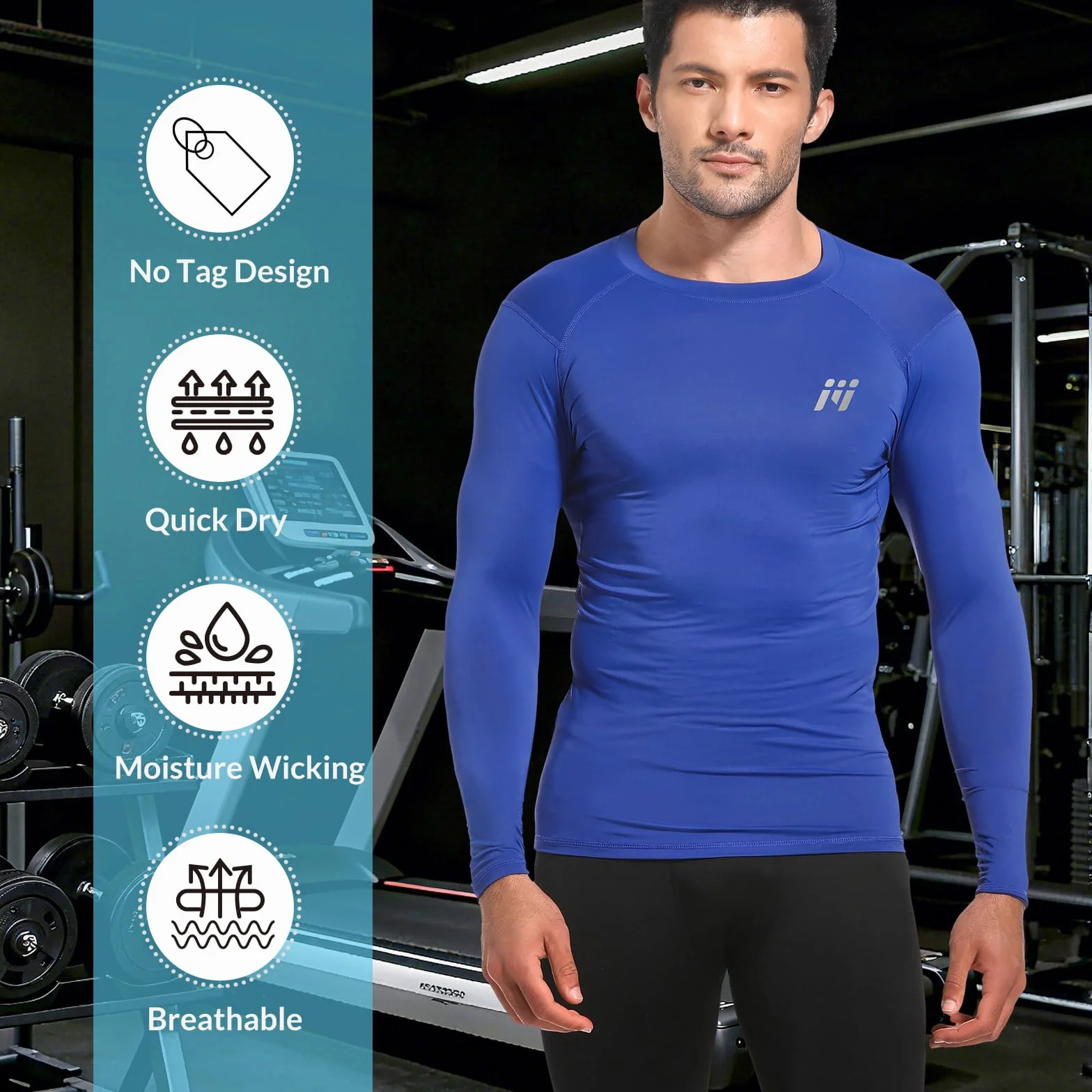 MEETWEE Rashguard męska koszulka kąpielowa z długim rękawem, ochrona UV UPF 50+, szybkoschnąca, oddychająca tkanina kompresyjna do surfingu