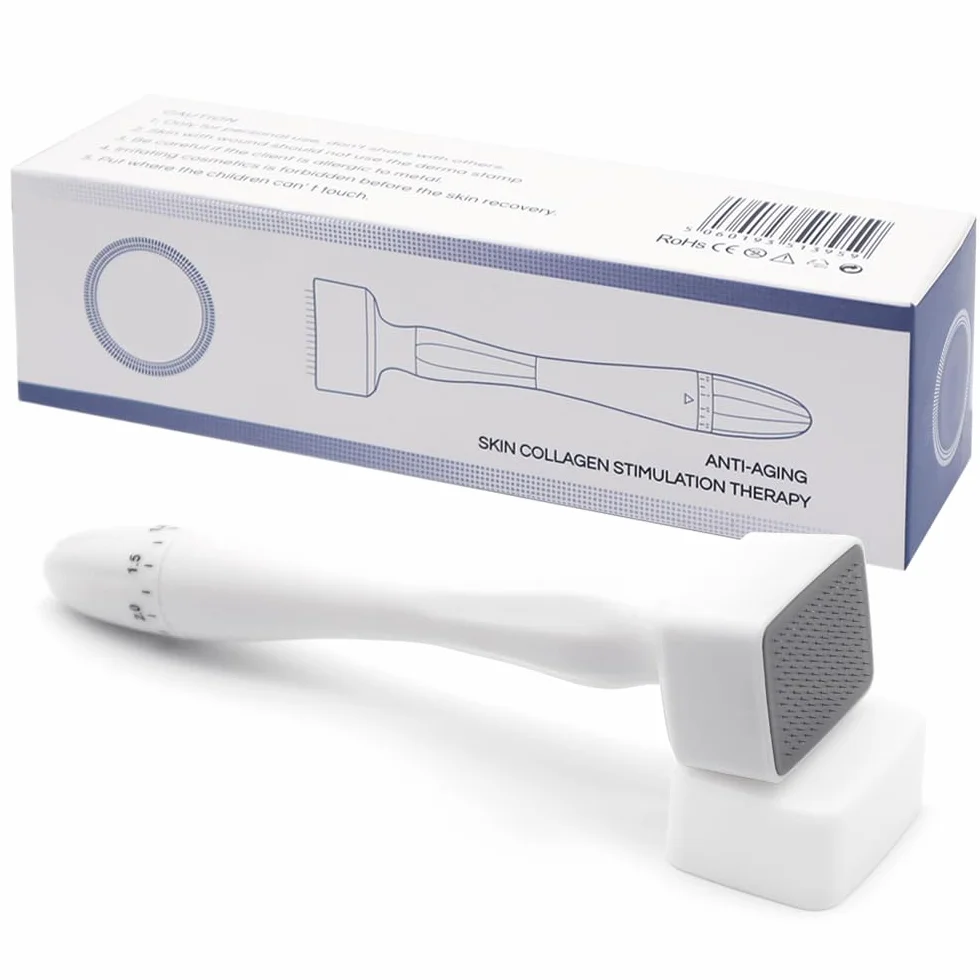 Aoyswuz Derma Stamp Microneedle Regulowany wałek do skóry 140 tytanowych igły
