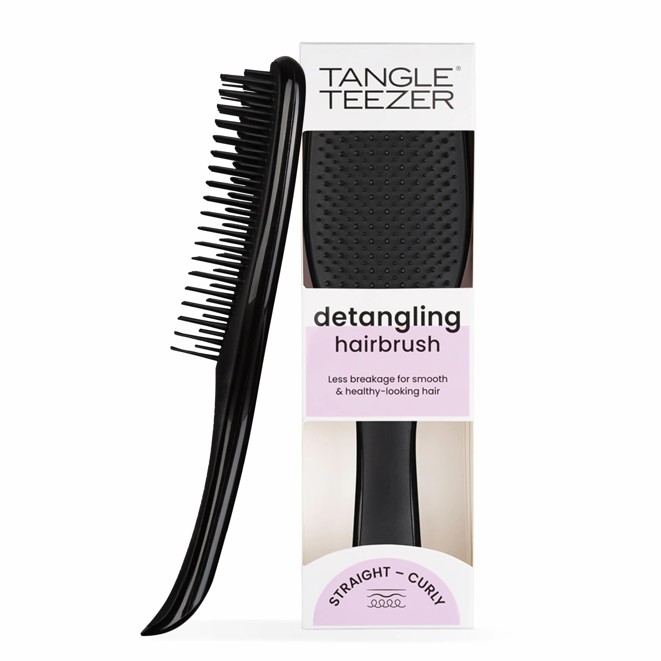 Tangle Teezer Ultimate Detangler - Szczotka do rozczesywania do wszystkich rodzajów włosów - Dwupoziomowe ząbki zmniejszają łamliwość i eliminują splątania - Lukrecjowa czerń