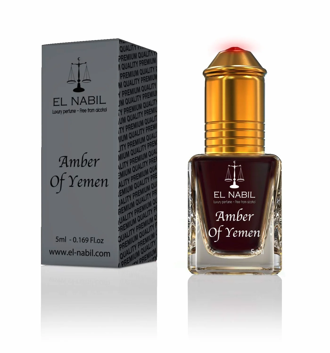 Amber of Yemen 5 ml zapach perfum – El Nabil Misk Musk piżmo olejek perfumowany dla mężczyzn i kobiet – Oil Attar Scent