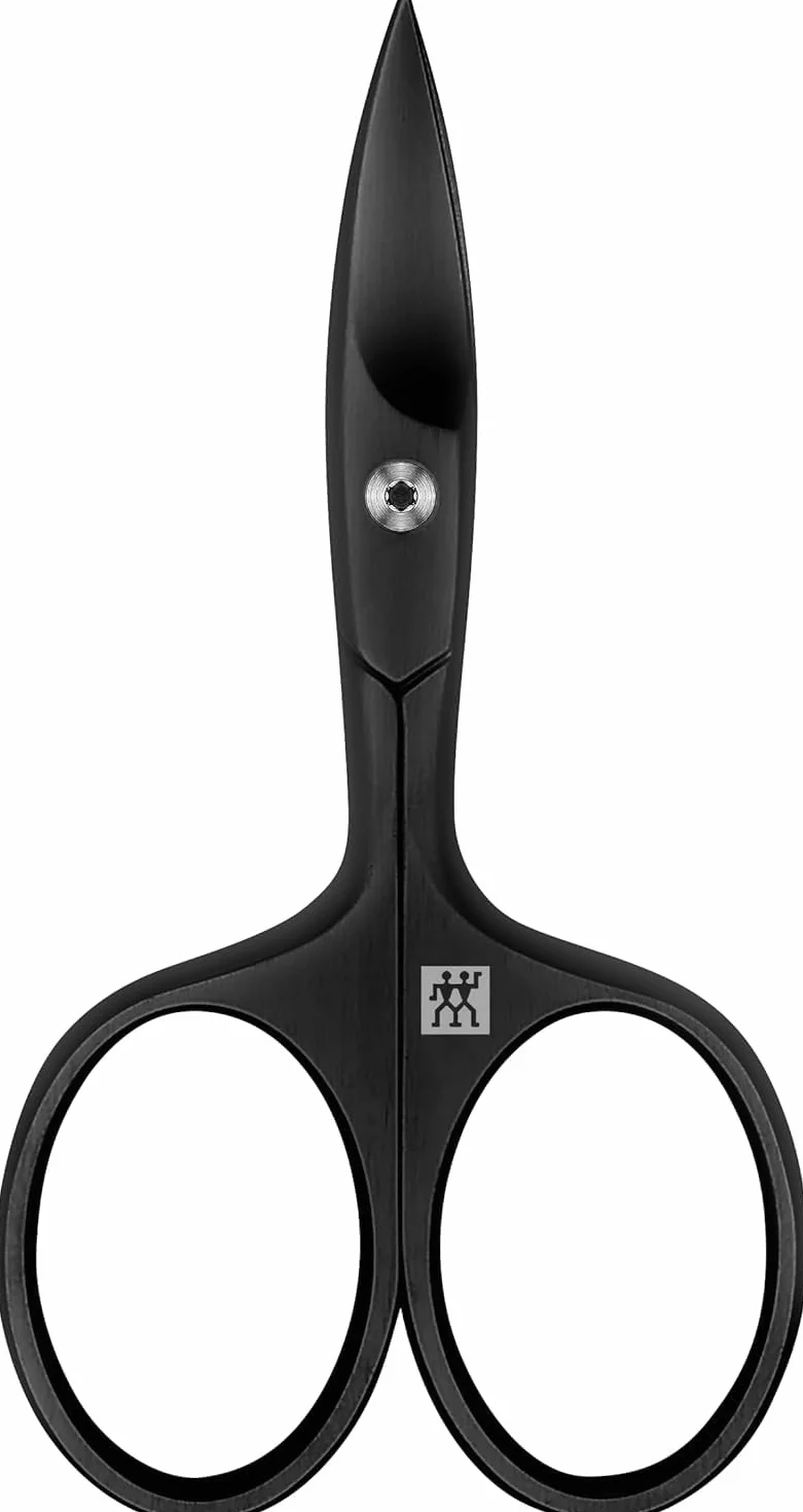 ZWILLING Nożyczki do paznokci (ostre, lekko zakrzywione ostrze z mikroszlifem, hipoalergiczne, do paznokci u rąk i nóg), premium, czarne, 90 mm
