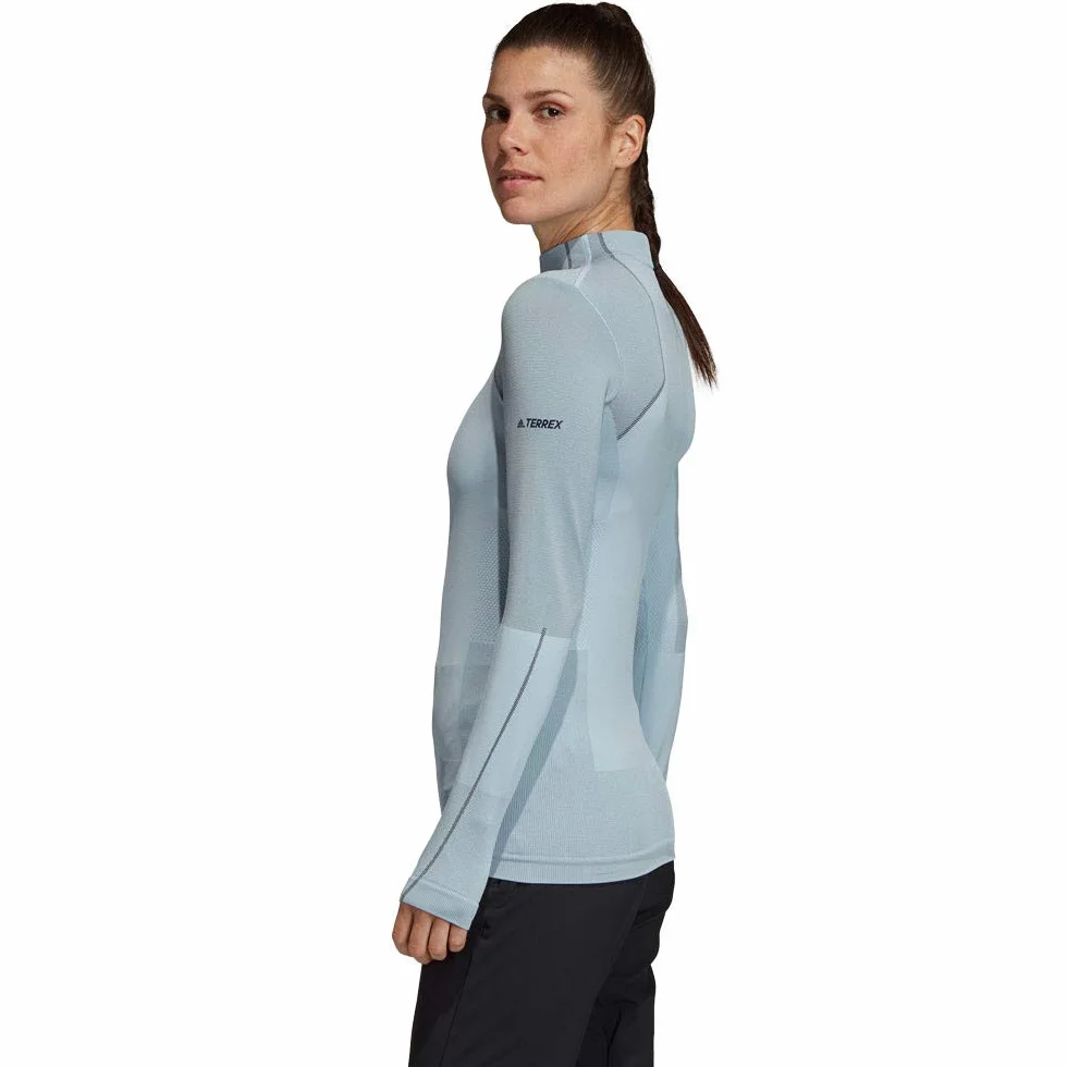 adidas koszulka damska W Knit Ls niebieski niebieski X-S
