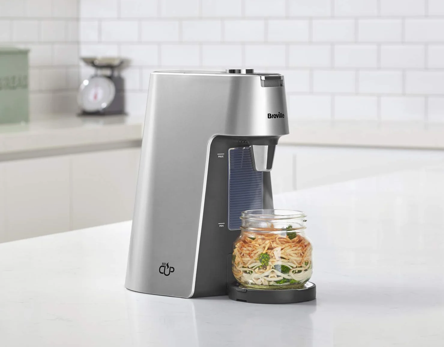 Breville HotCup VKT111 Dozownik gorącej wody o szybkim wrzeniu 3 kW Zmienna wysokość 2 l Srebrny