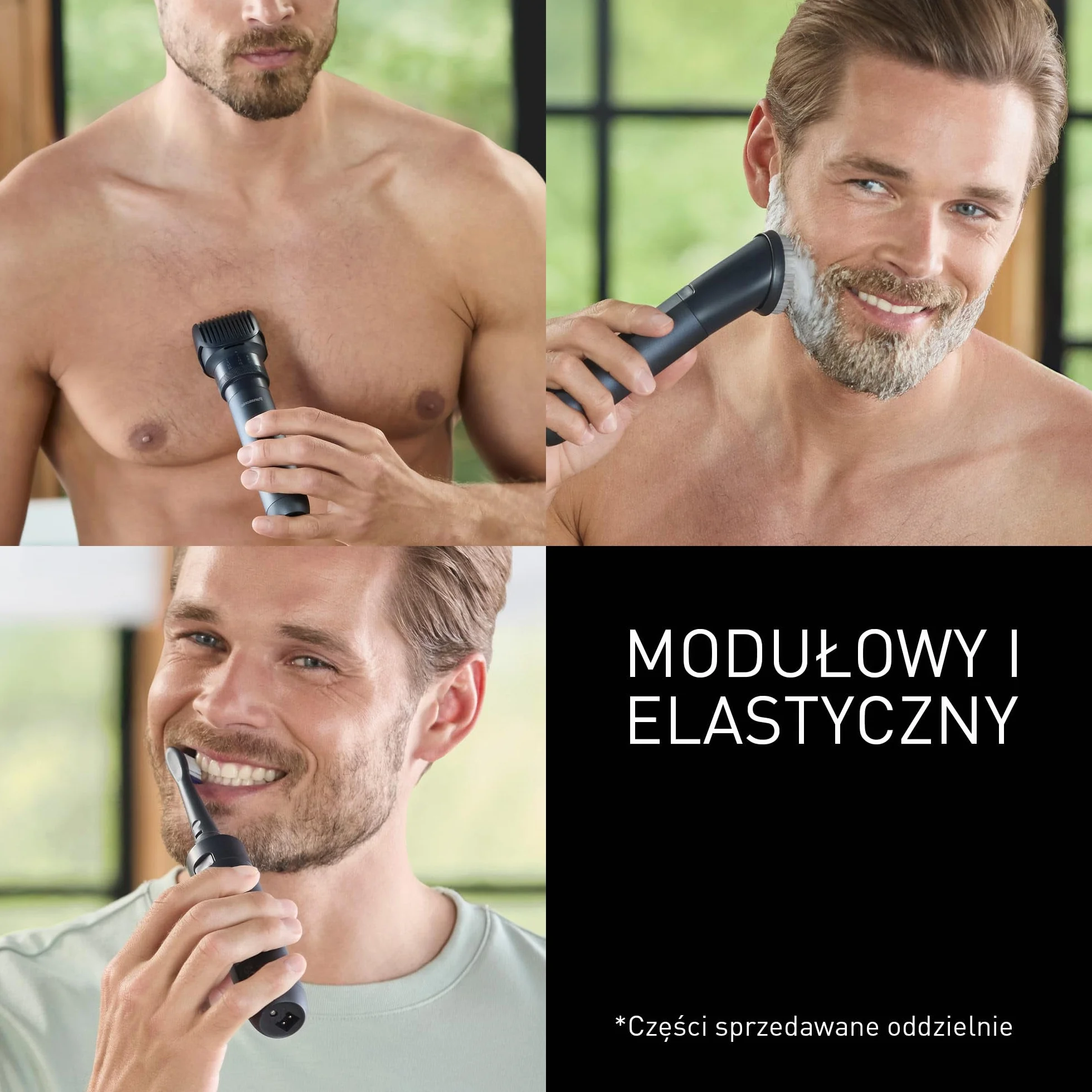 Panasonic Multishape ER-CTW1-A301 nakładka do trymera broda, włosy i ciało, 39 ustawień długości, Czarny