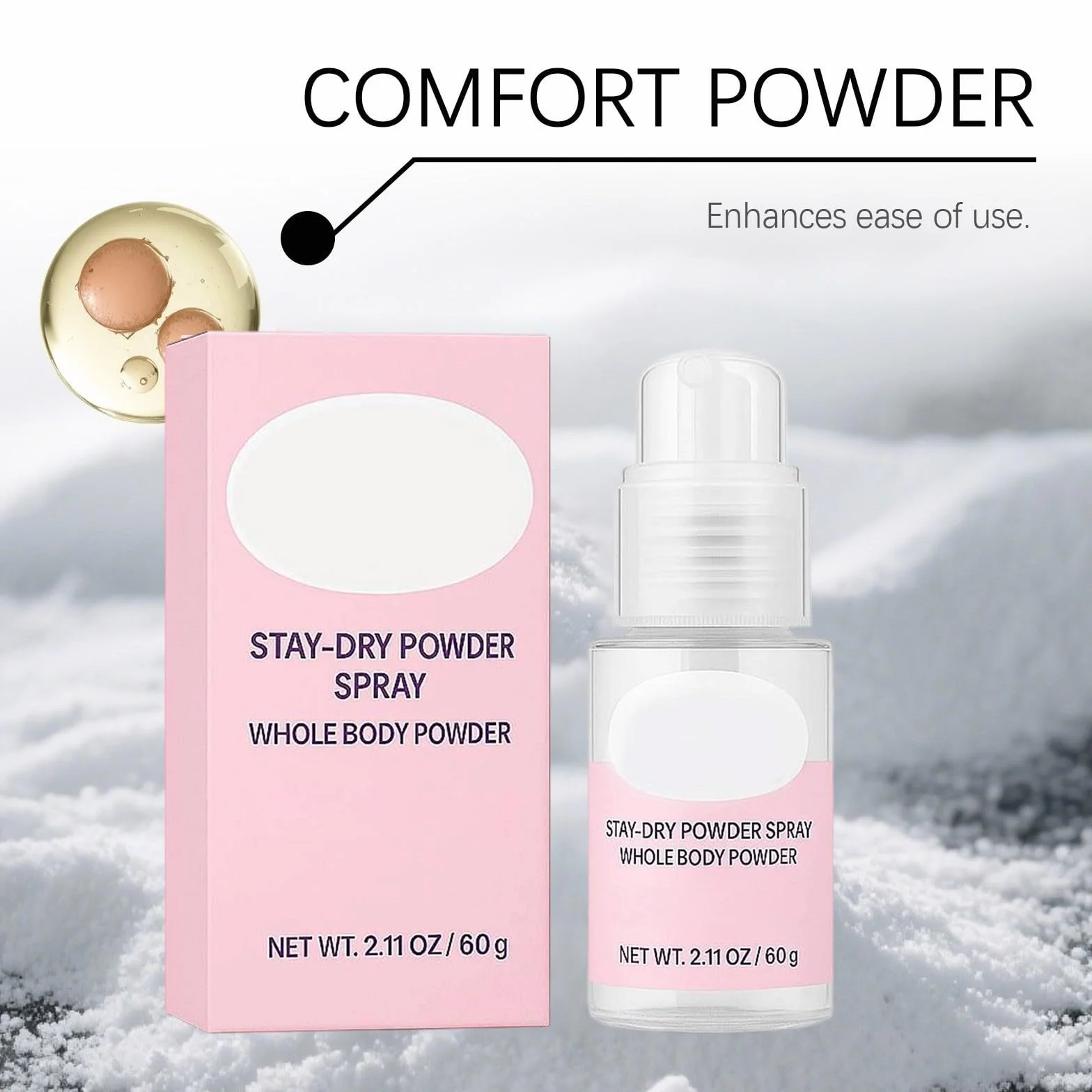 Comfort Powder Stay Dry Spray puder do ciała zapobiegający otarciom i poceniu się (2)