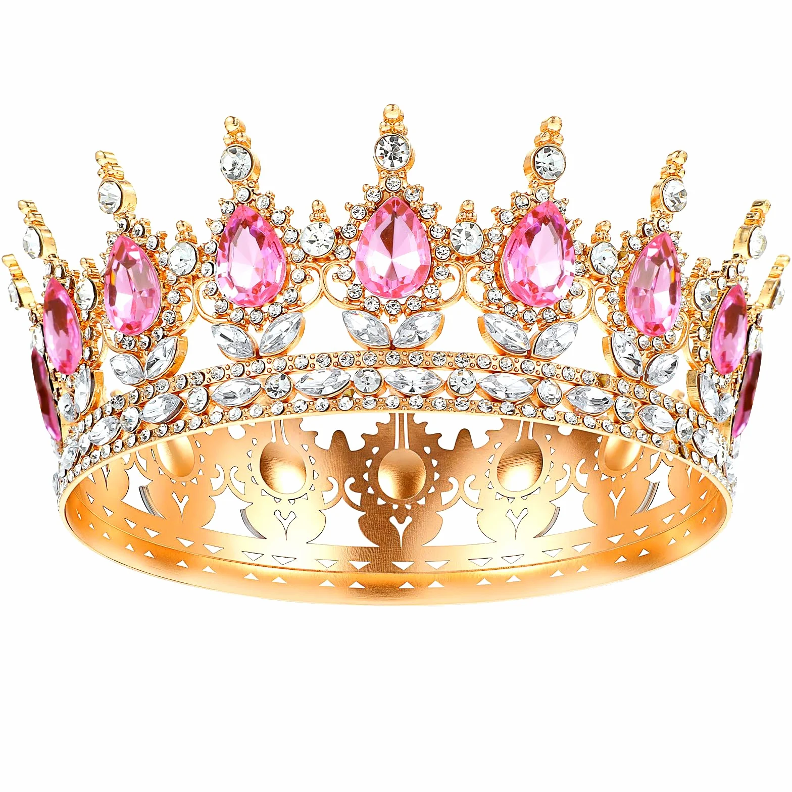 1 sztuka Tiara księżniczki Korona Damska Tiara z kryształami Tiara dla dziewczyn Damska kryształowa Tiara Damskie vintage tiary Błyszczące diademy Biżuteria do włosów dla panny młodej, ślub, bal