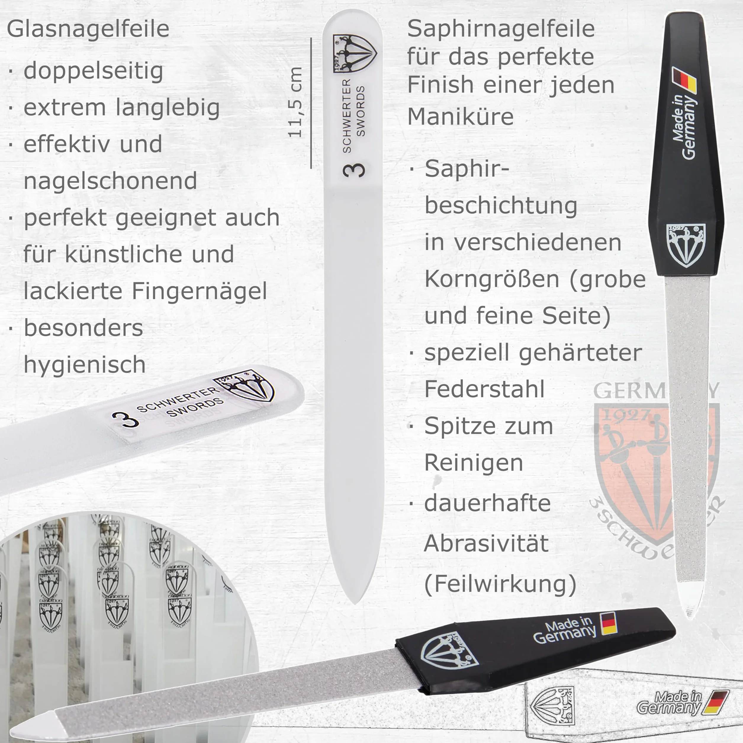 DREI SCHWERTER Solingen Germany zestaw do manicure 8-częściowy 746