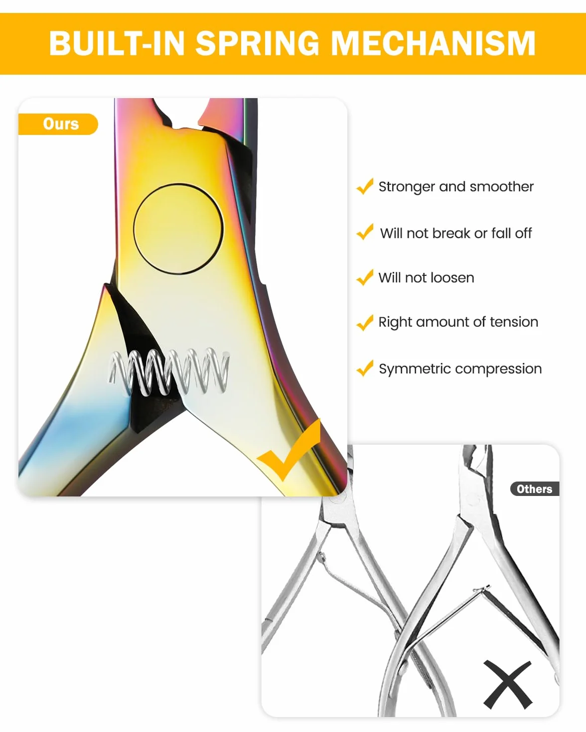 BEZOX Obcinacz do skórek z zestawem odpychacza do skórek - Precyzyjny szczypce do skórek i zestaw do czyszczenia pod paznokci do salonu lub użytku domowego - Surgical Grade Stainless St