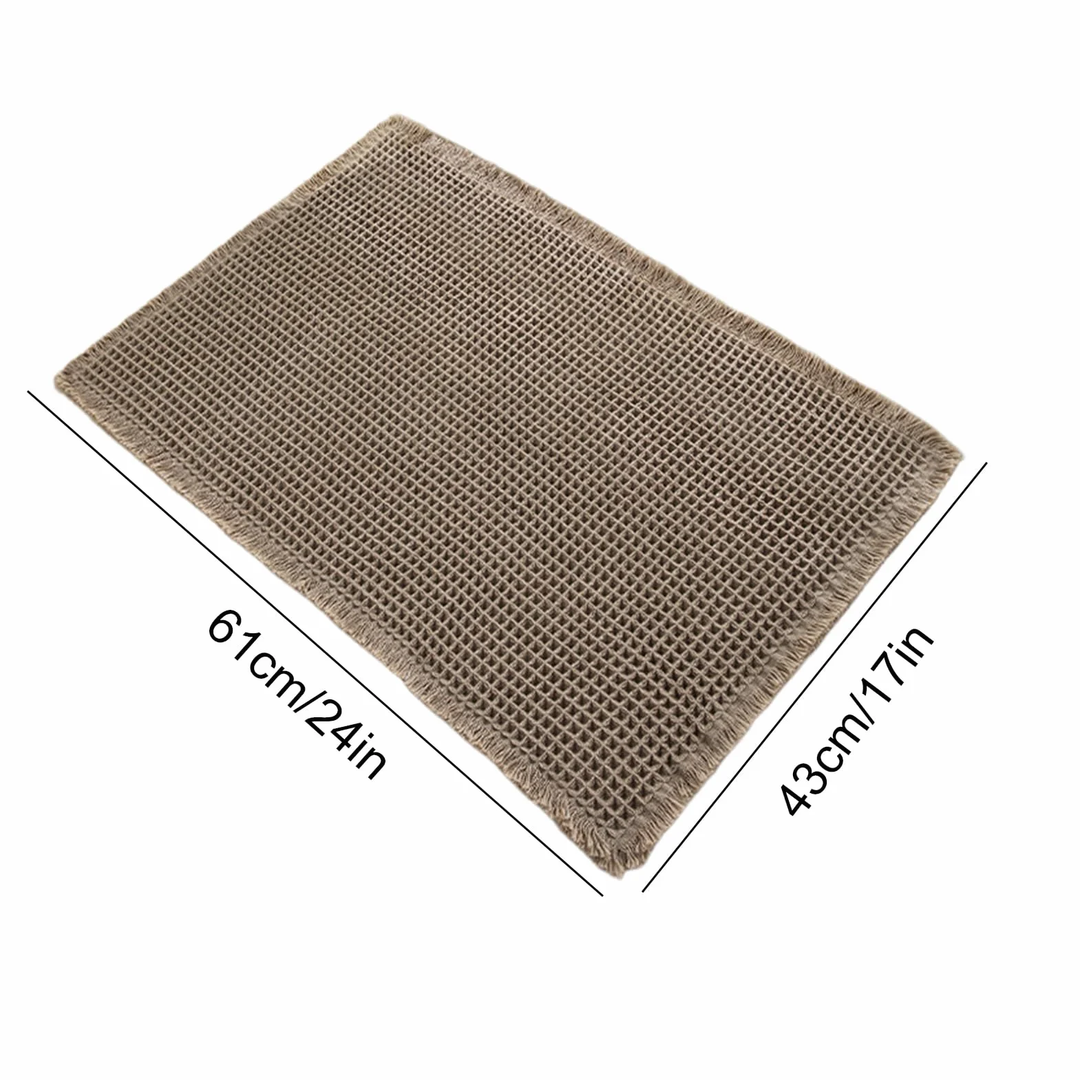 Non Slip Bathroom Rug, Bath Mat Shower Carpet, Quick Dry Waffle Design Machine Washable, Ultra Absorbent Comfort, for Home Decor for Tub Floor Kitchen Apartment Entryway and Modern Living