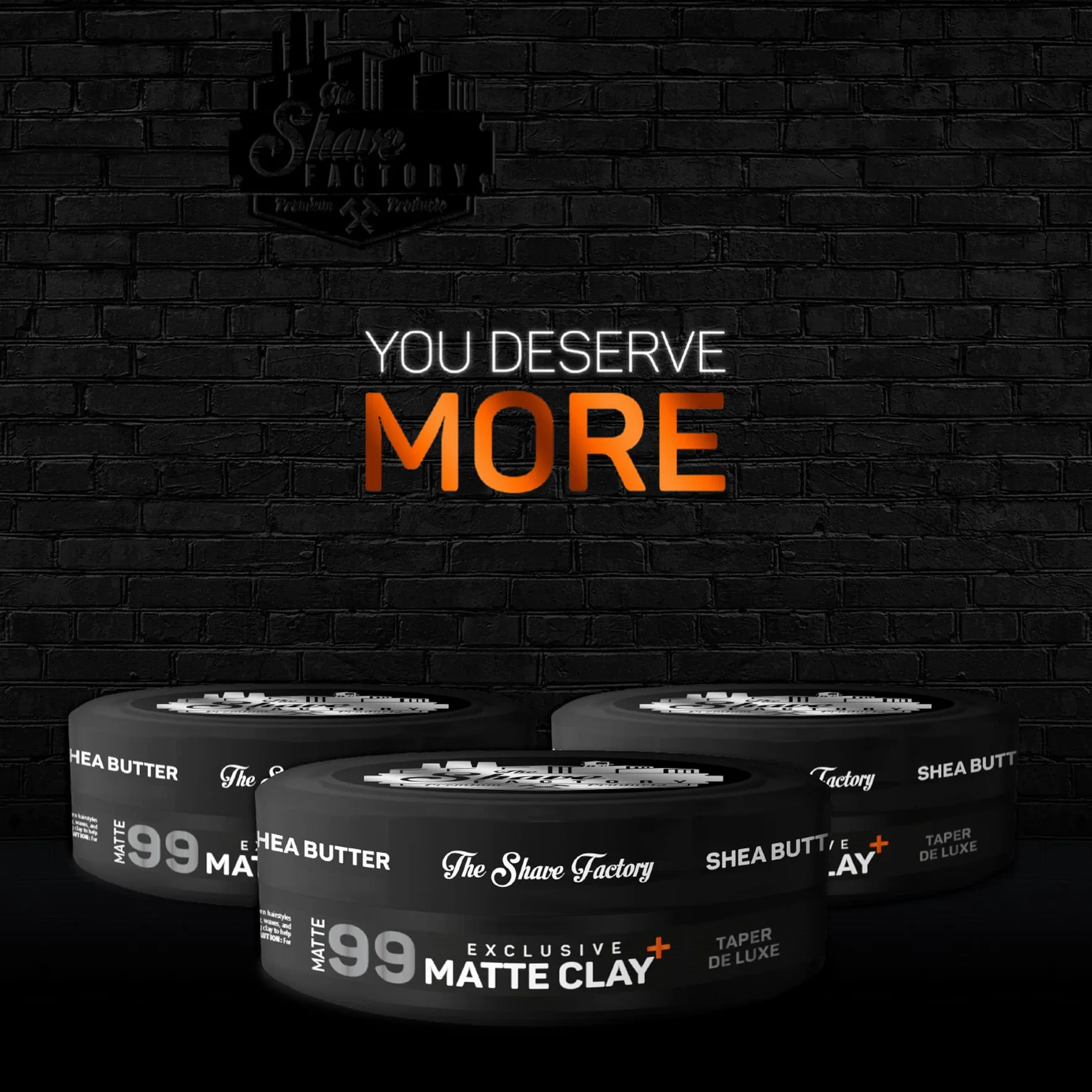 The Shave Factory - Exclusive Matte Clay Taper De Luxe 99 - Matowa glinka do włosów 150ml