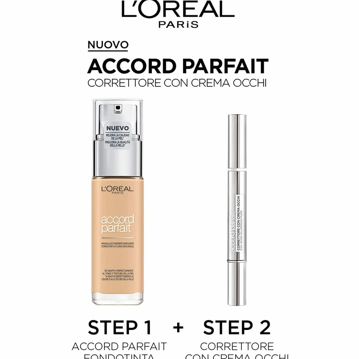 L'Oréal París Accord corrector Parfait Eye Cream in a Concealer tono medio claro 3-5.5R Peach