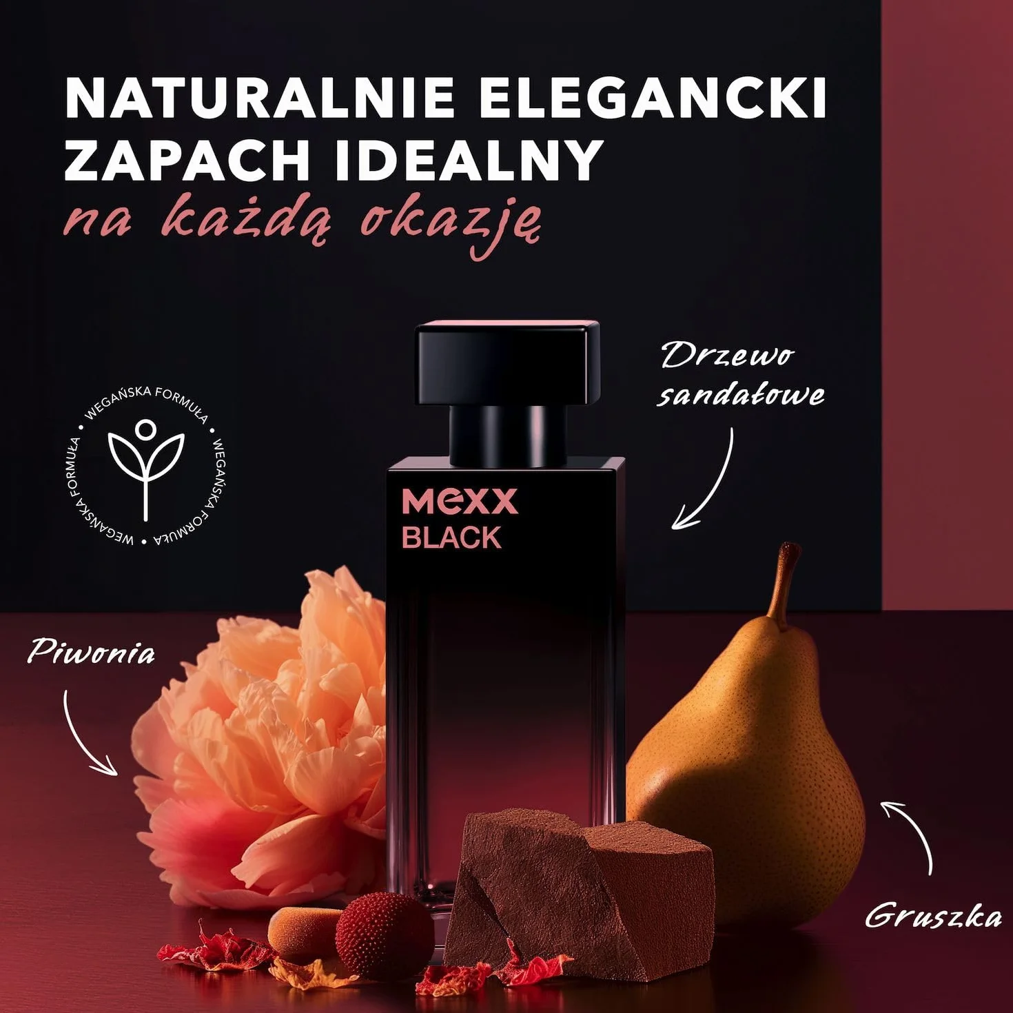 Mexx Black Woda Toaletowa dla Kobiet, o Kwiatowo-Owocowym Zapachu, 30 ml