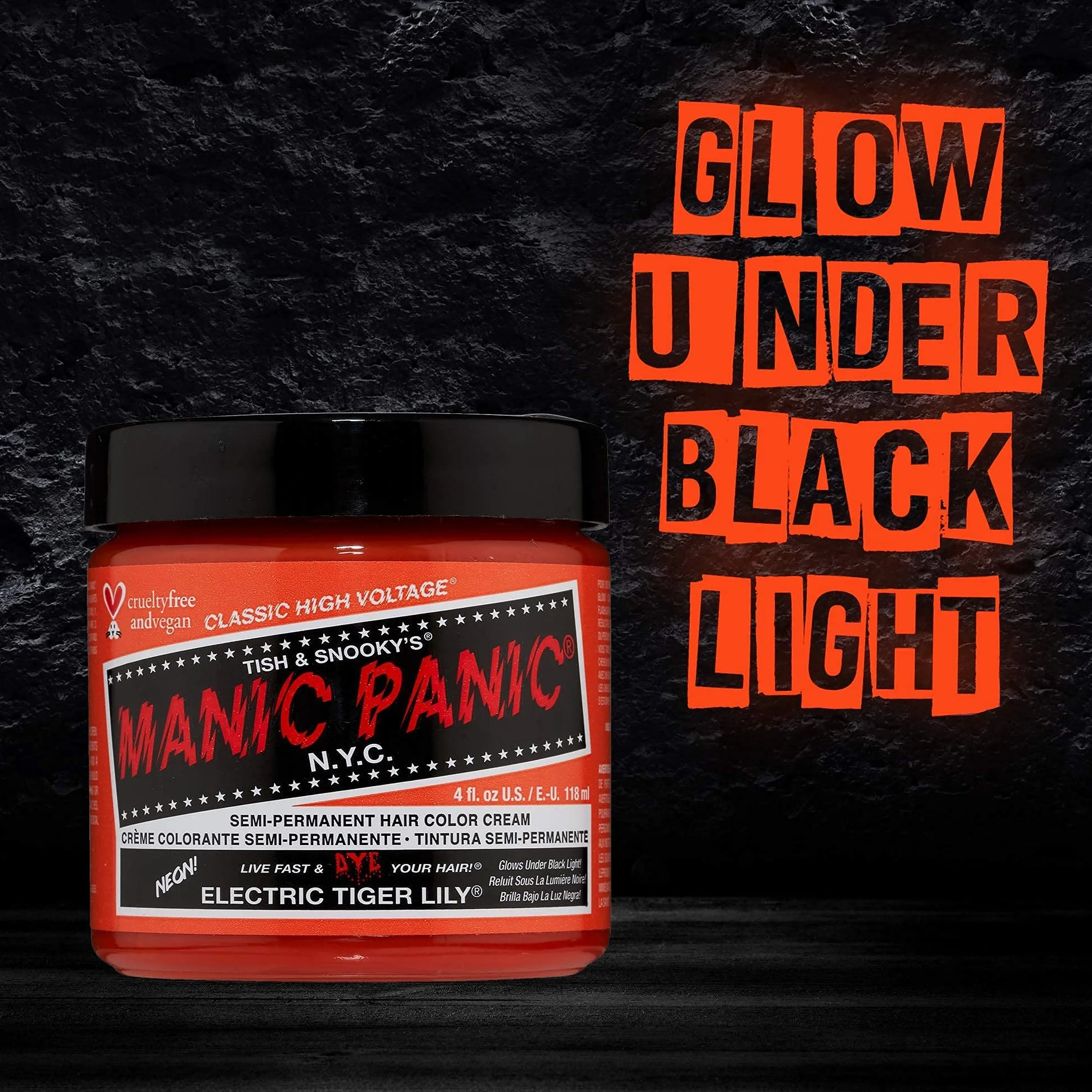Manic Panic Electric Tiger Lily Hair Colour Classic Cream Formula 4oz.