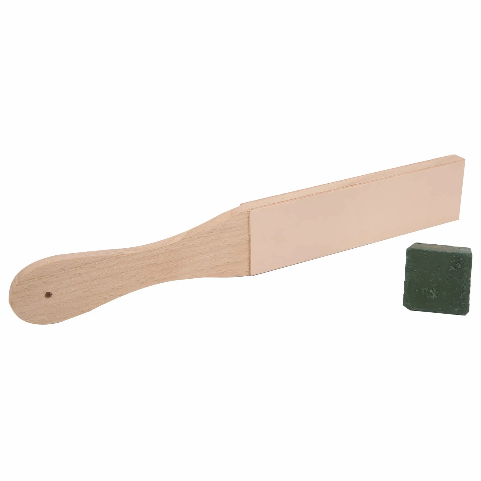 Green Leather Stropping Kit-12 Cal dwustronna szeroka skórzana deska Strop wiosło z pastą szlifierską do ostrzenia noży skórzanych, polerowania
