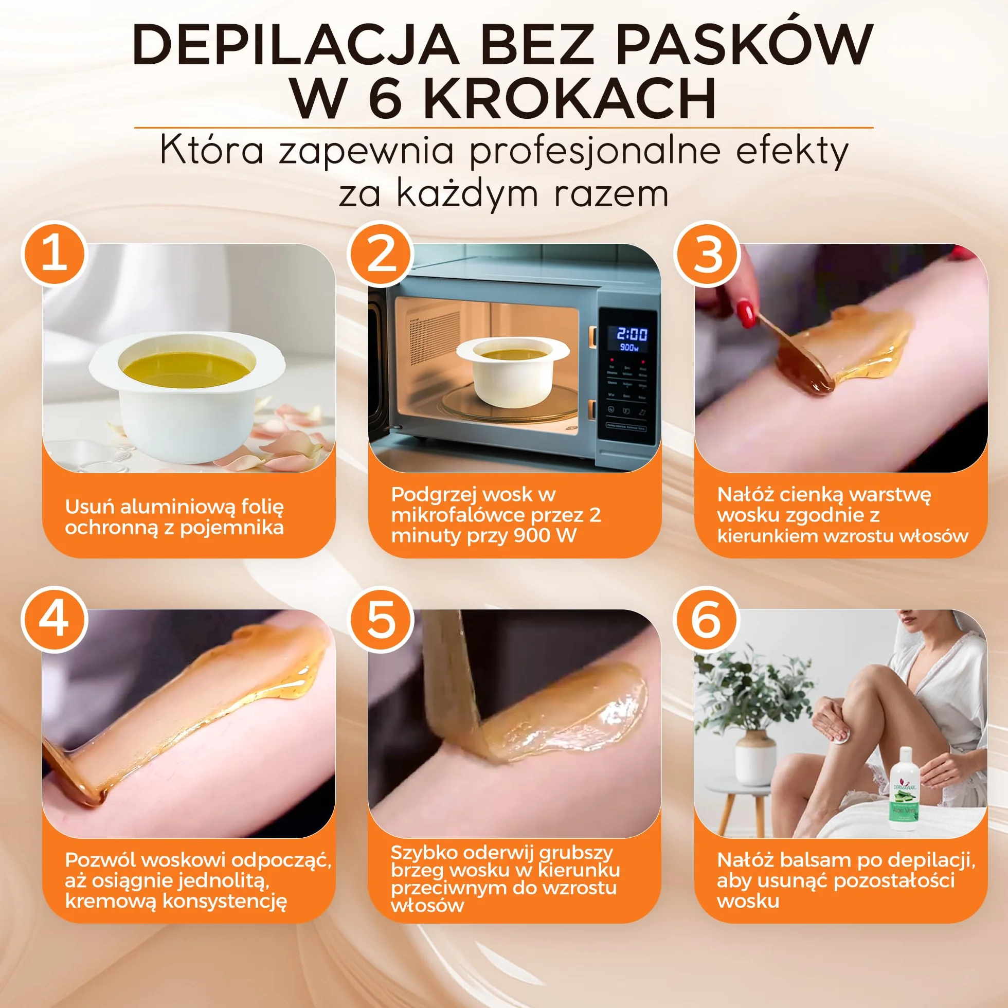 Dermawax 300 gramów słoik gorącego wosku do depilacji – ogrzewanie w kuchence mikrofalowej szpatułką - bezszczotkowy woskowanie do usuwania włosów na całe ciało do użytku domowego lub profesjonalnego