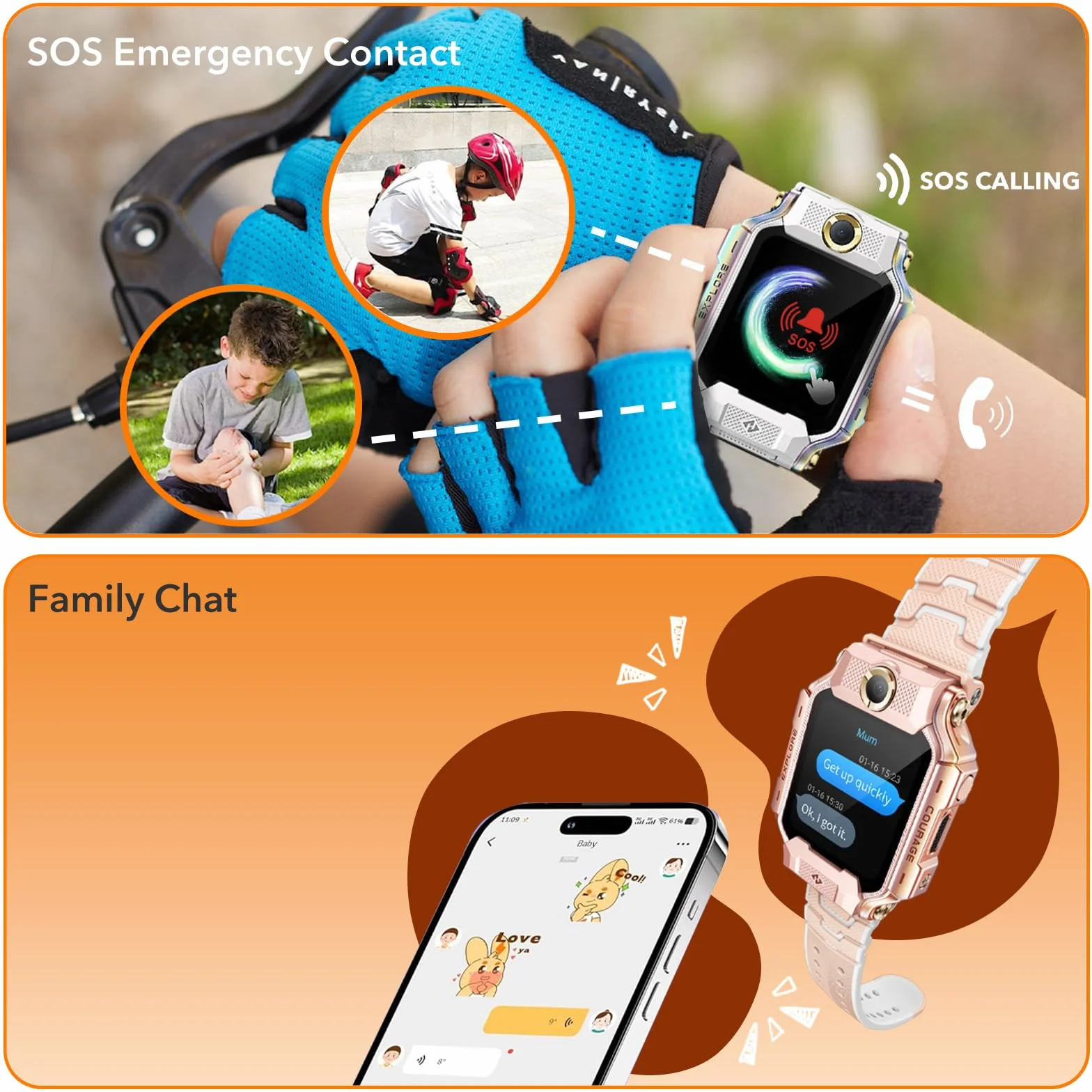 imoo X10 Smartwatch dla dzieci z kartą SIM, smartwatch 4 G LTE Smart Watch z podwójnym aparatem, 1,6", szeroki kąt widzenia 98°, ochrona przed wstrząsami, 32 GB ROM, SOS (szary)