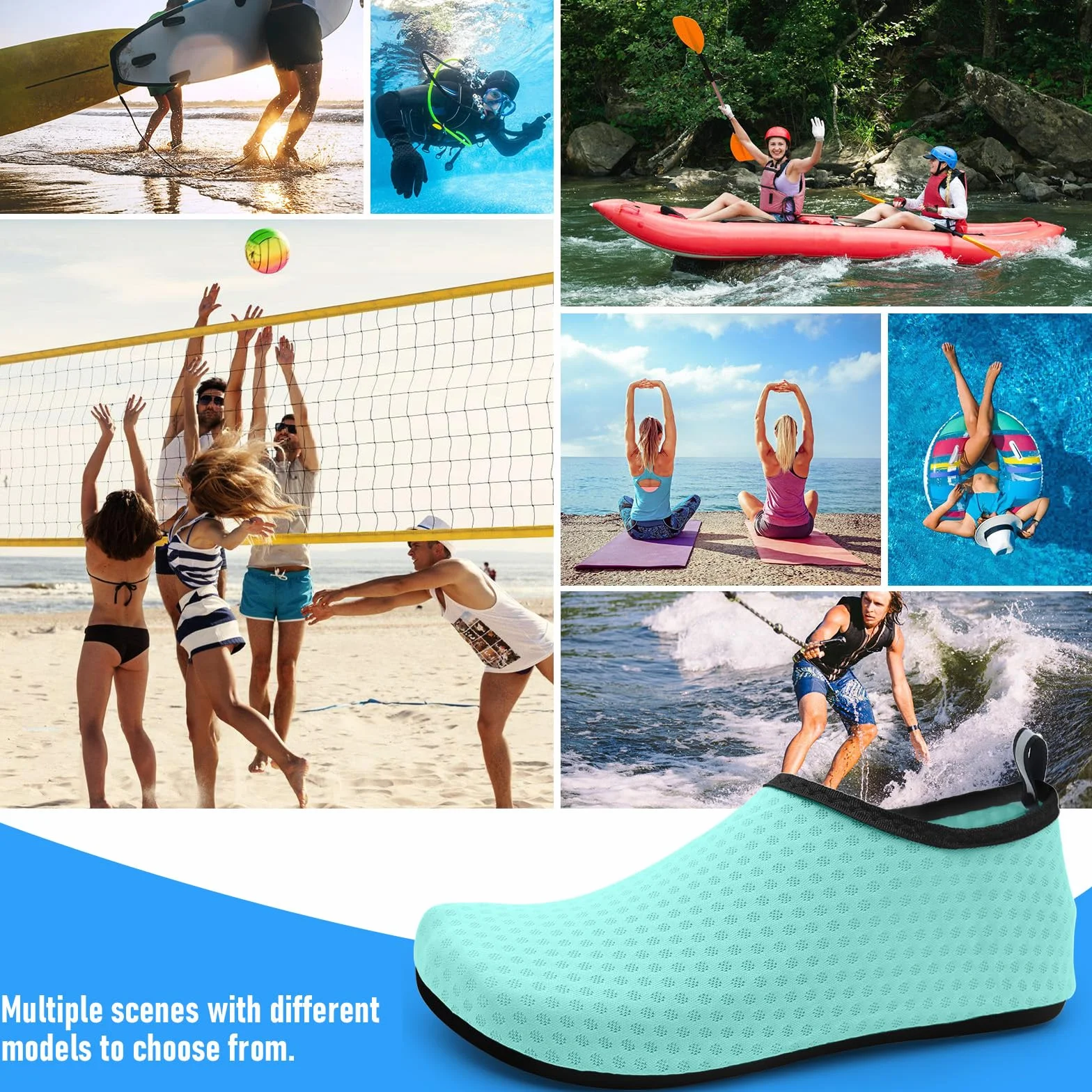 Męskie i damskie buty do wody, buty wodne Męskie i damskie buty plażowe, antypoślizgowe piaski, szybkoschnące, szybkie do użytku w wodzie, na plaży lub w jodze