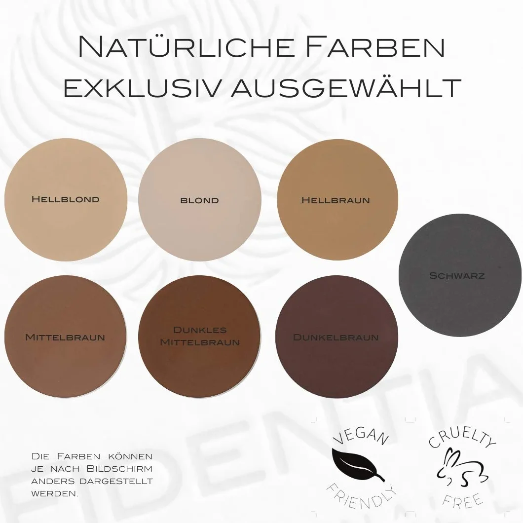 Fidentia Hair Shader – Puder do zagęszczania włosów, pokrycie siwych odrostów, maskuje miejsca przerzedzeń i uzupełnia włosy - 12g średni brąz