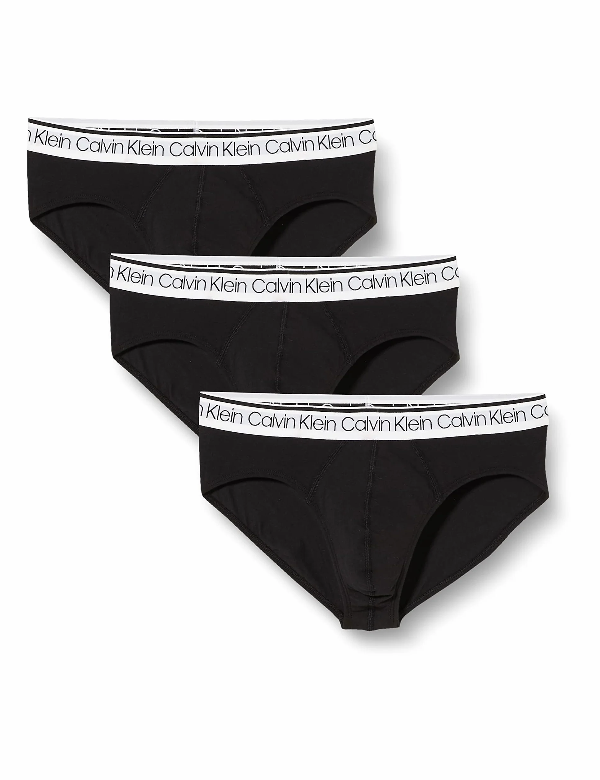 Calvin Klein Męskie majtki biodrowe (3 sztuki), Czarny (czarny W/biały Wb), L