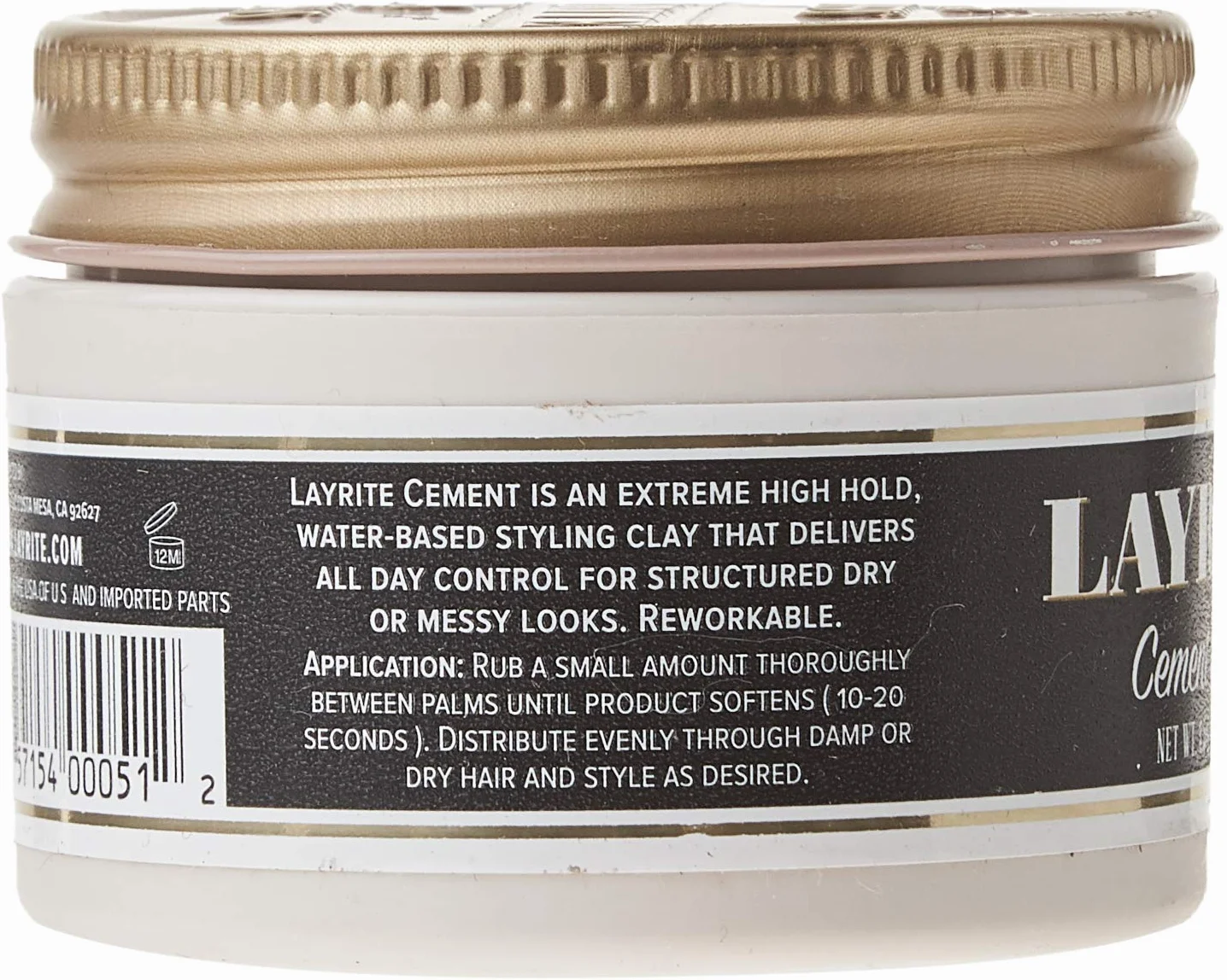 Layrite Cement Clay pomada Travel Size 42 g