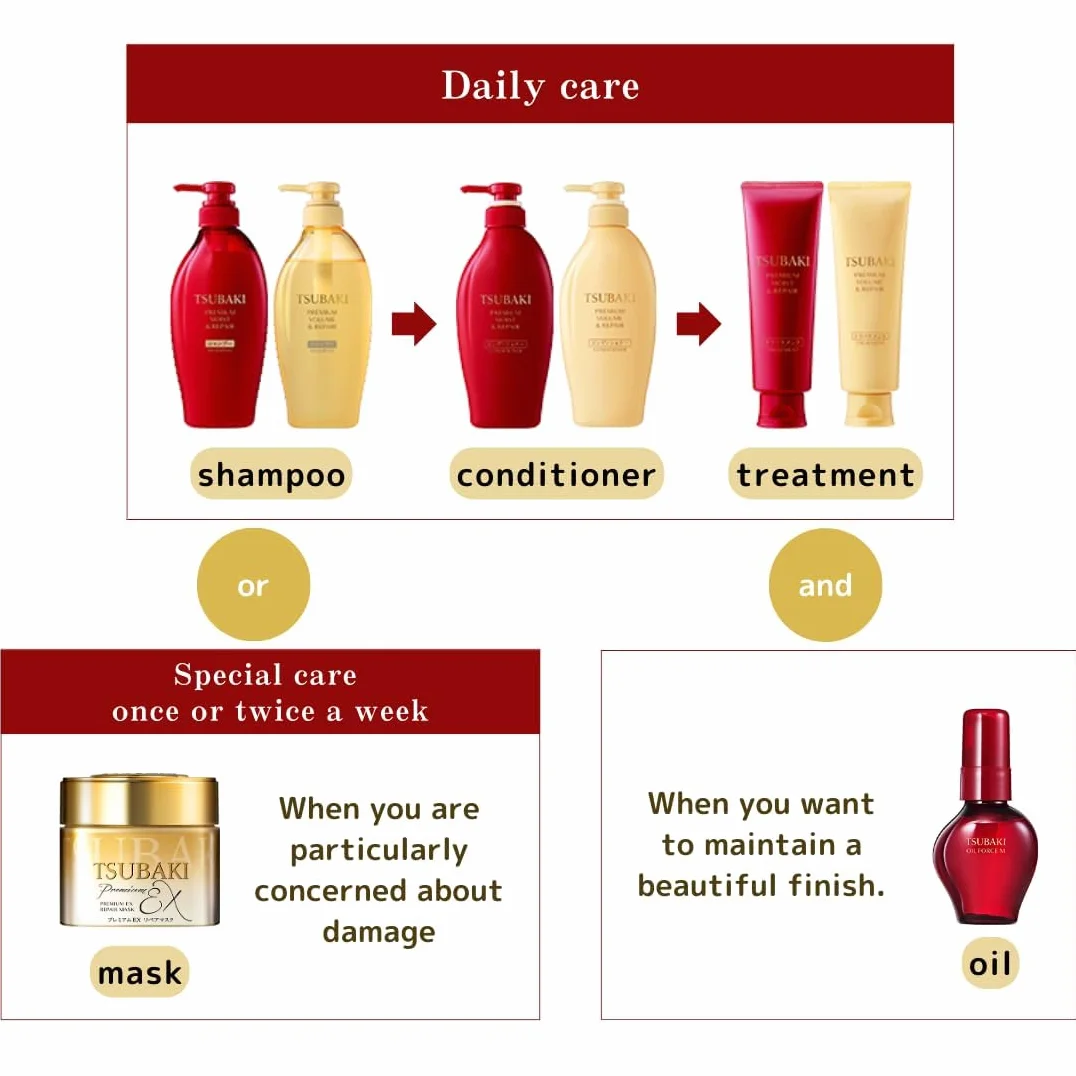 Tsubaki Zestaw Premium Moist & Repair szampon i odżywka do włosów suchych 450 ml + 450 ml