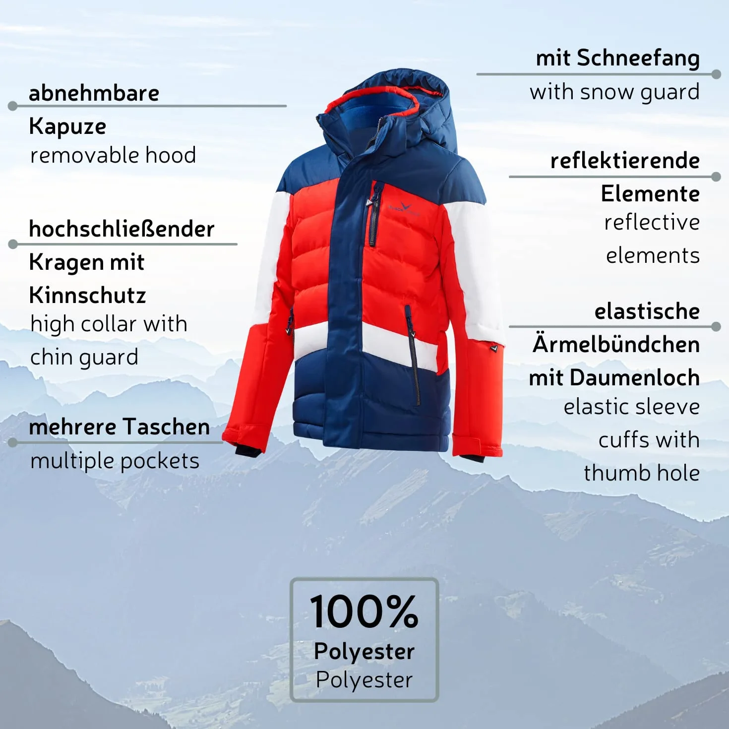 Black Crevice kurtka narciarska Dzieci (uniseks) Black Crevice Kinder Skijacke