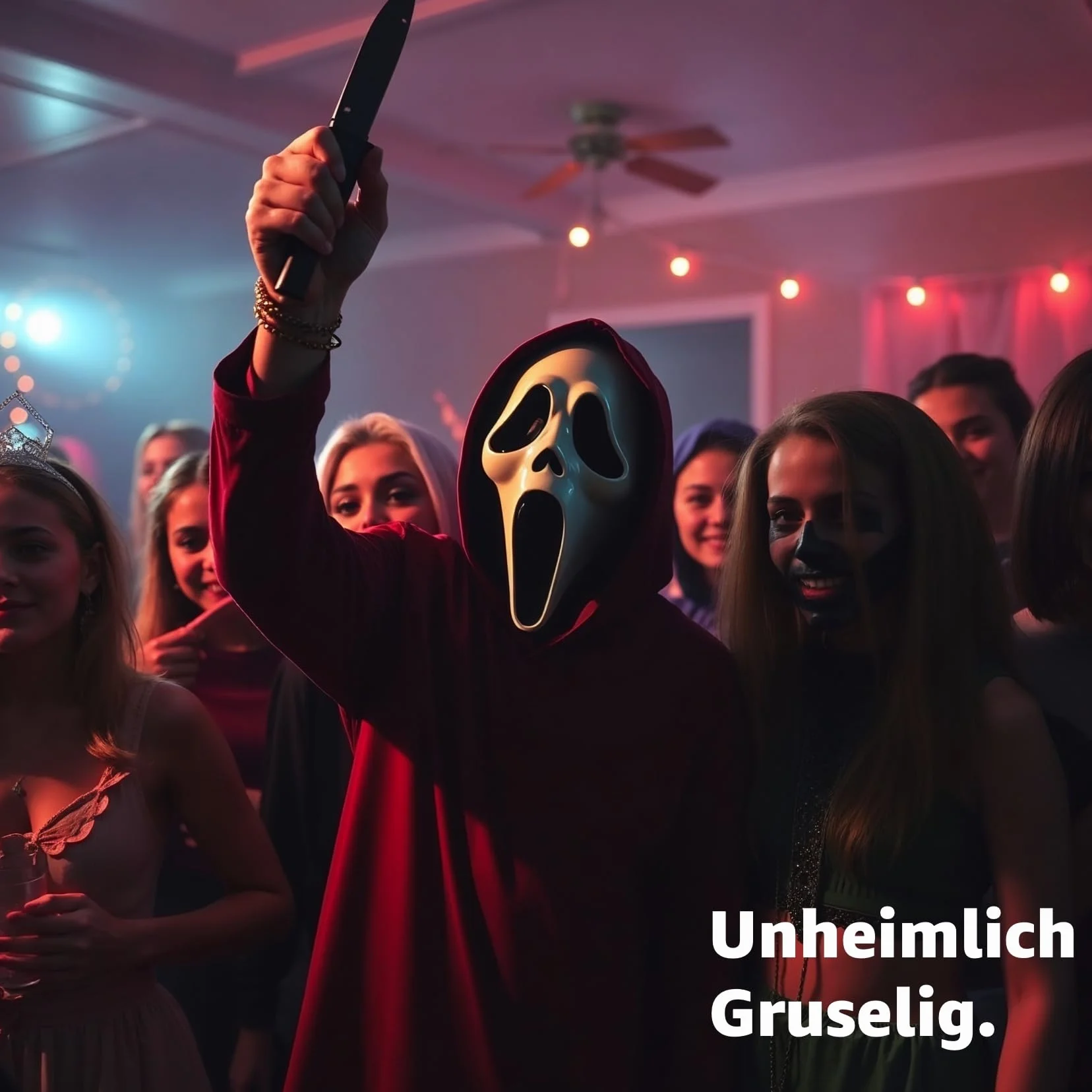TK Gruppe Timo Klingler Scream maska ducha na Halloween dla mężczyzn i kobiet jako kostium na Halloween i karnawał – maska kostiumowa Ghostface przebranie maska ducha
