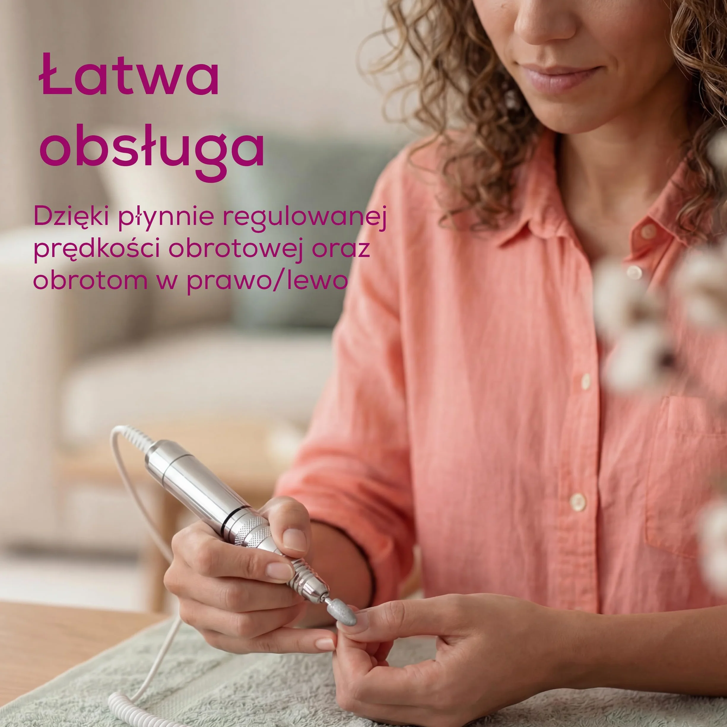 Beurer MP 100 elektryczna frezarka do paznokci, zestaw do manicure i pedicure 10 nasadek szafirowych i filcowych, prędkość 20000 obr./min