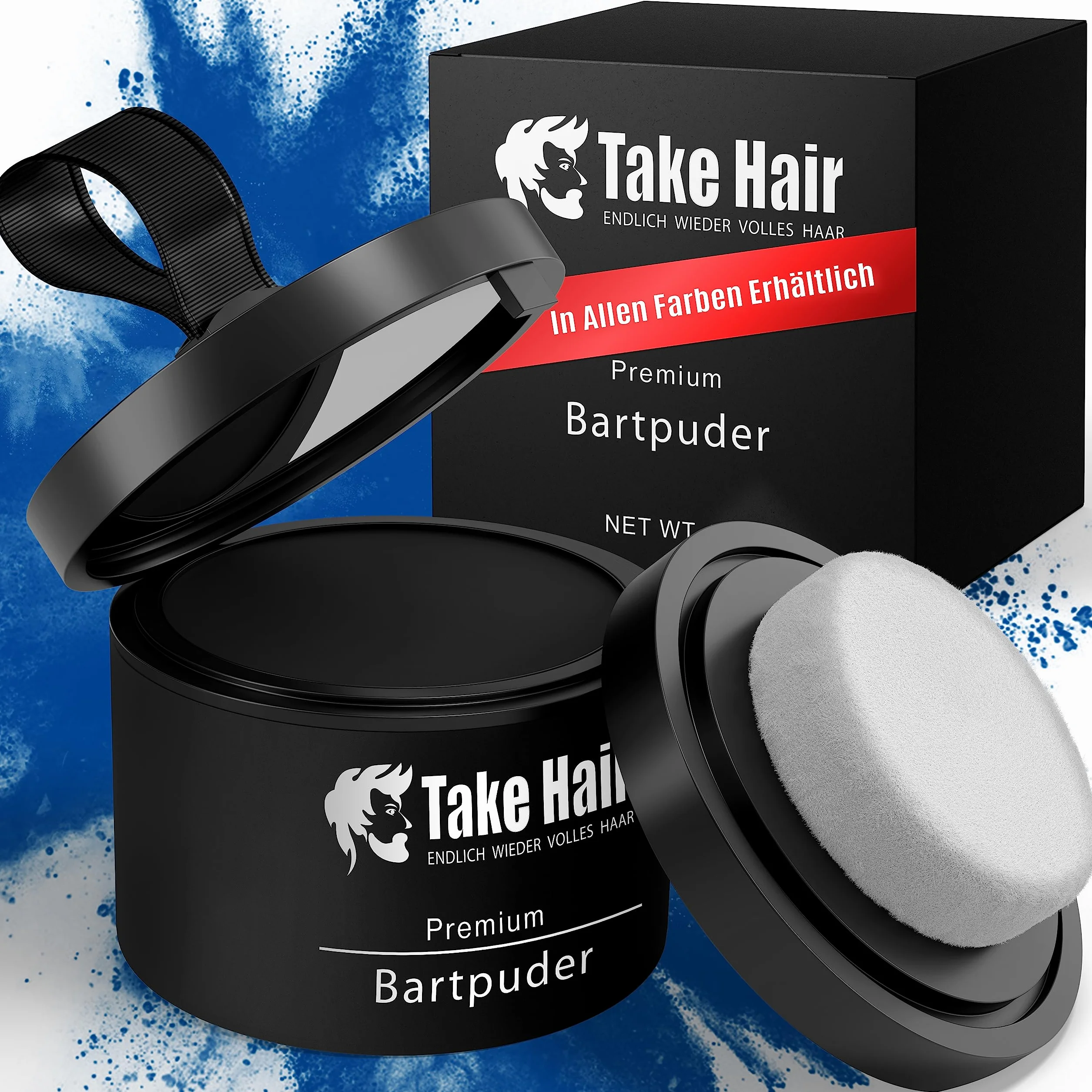 Zagęszczacz do brody Hair Take puder wodoodporny 4 g czarny