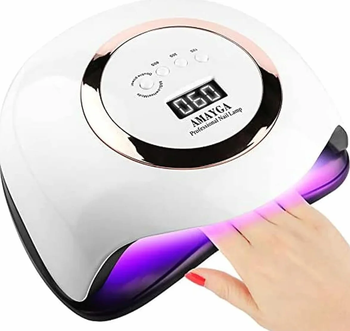 Lampa LED UV 168 W, suszarka do paznokci żelowych, czujnik samochodowy, lampa utwardzająca z 4 ustawieniami timera, narzędzia do paznokci u rąk i stóp