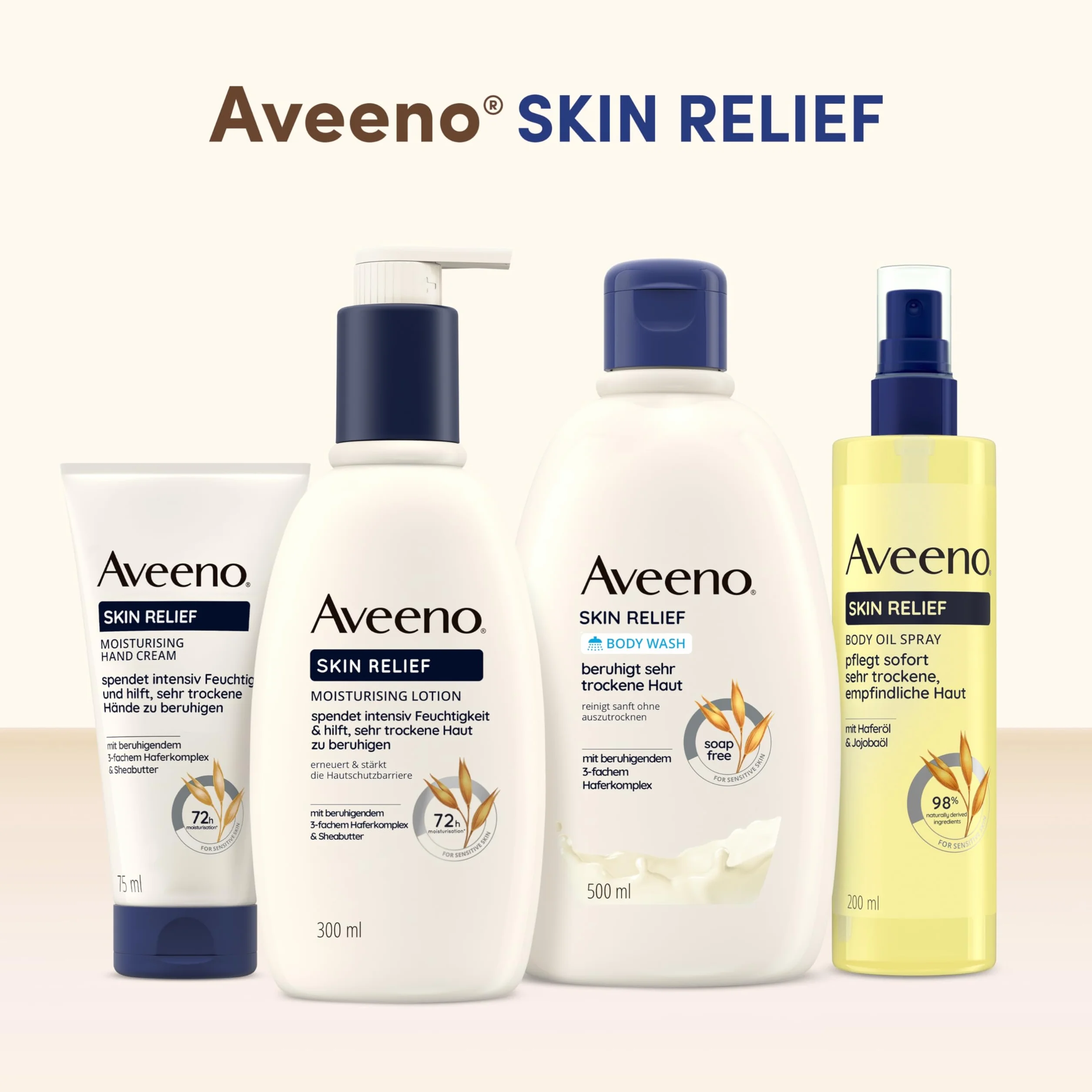 Aveeno® Skin Relief olejek do ciała w sprayu do pielęgnacji skóry i ciała, olejek z olejkiem owsianym i olejkiem jojoba do bardzo suchej, wrażliwej skóry