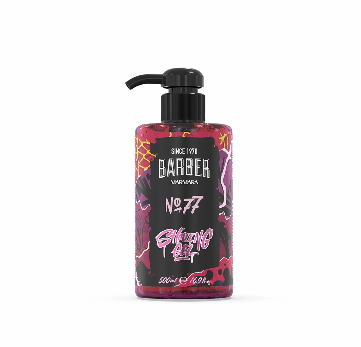 Barber Marmara Żel do golenia nr 77 dla mężczyzn, przezroczysty, bez piany, z pompką, profesjonalna jakość tureckiego barbera, 500ml, do konturów brody i precyzyjnego golenia.