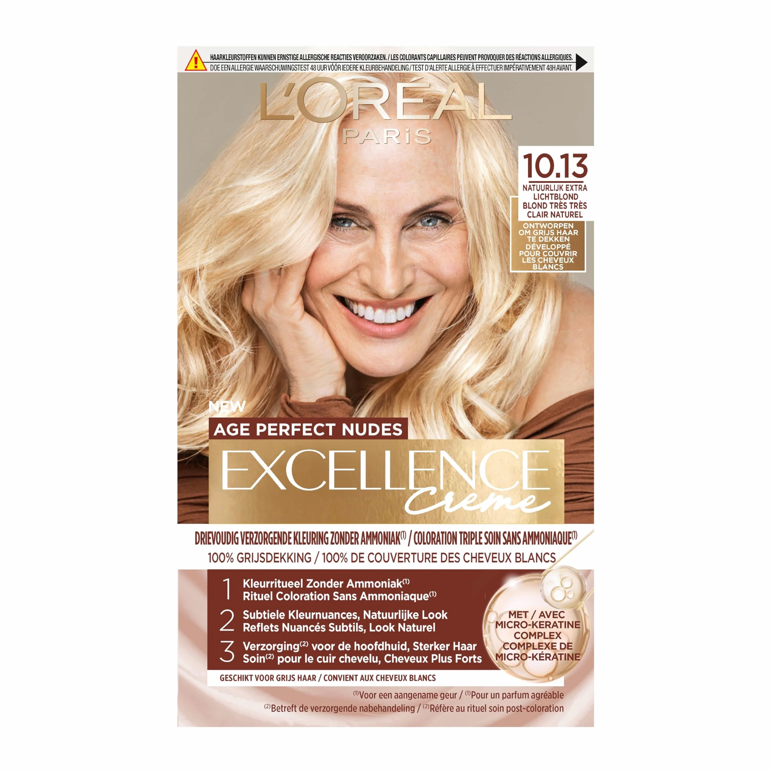 L'Oréal Paris Excellence Creme Age Perfect Nudes 10.13 Extra Blond koloryzacja bez amoniaku