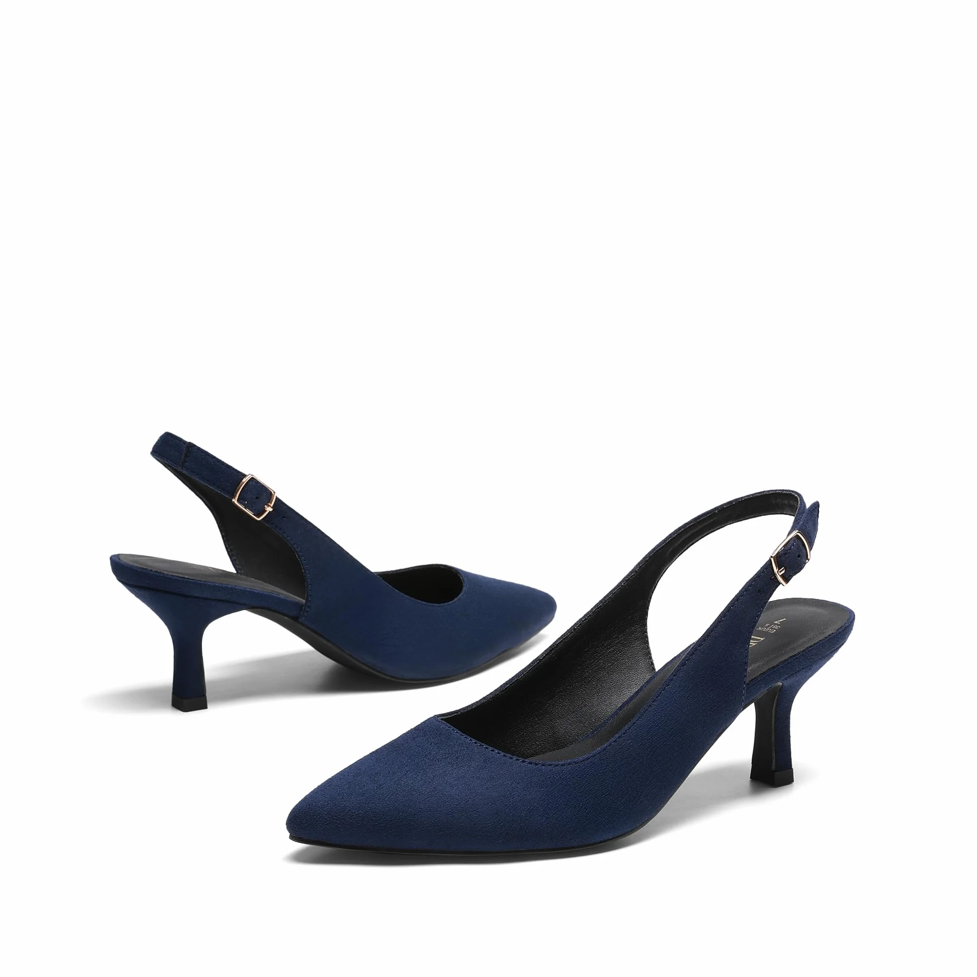 DREAM PAIRS Damskie Kocięta Obcasy Bez Ramiączek Zamknięte Szpiczasty Nosek Niskie Czółenka Buty Damskie Impreza Ślub Seksowne Buty Do Sukienki Na Co Dzień