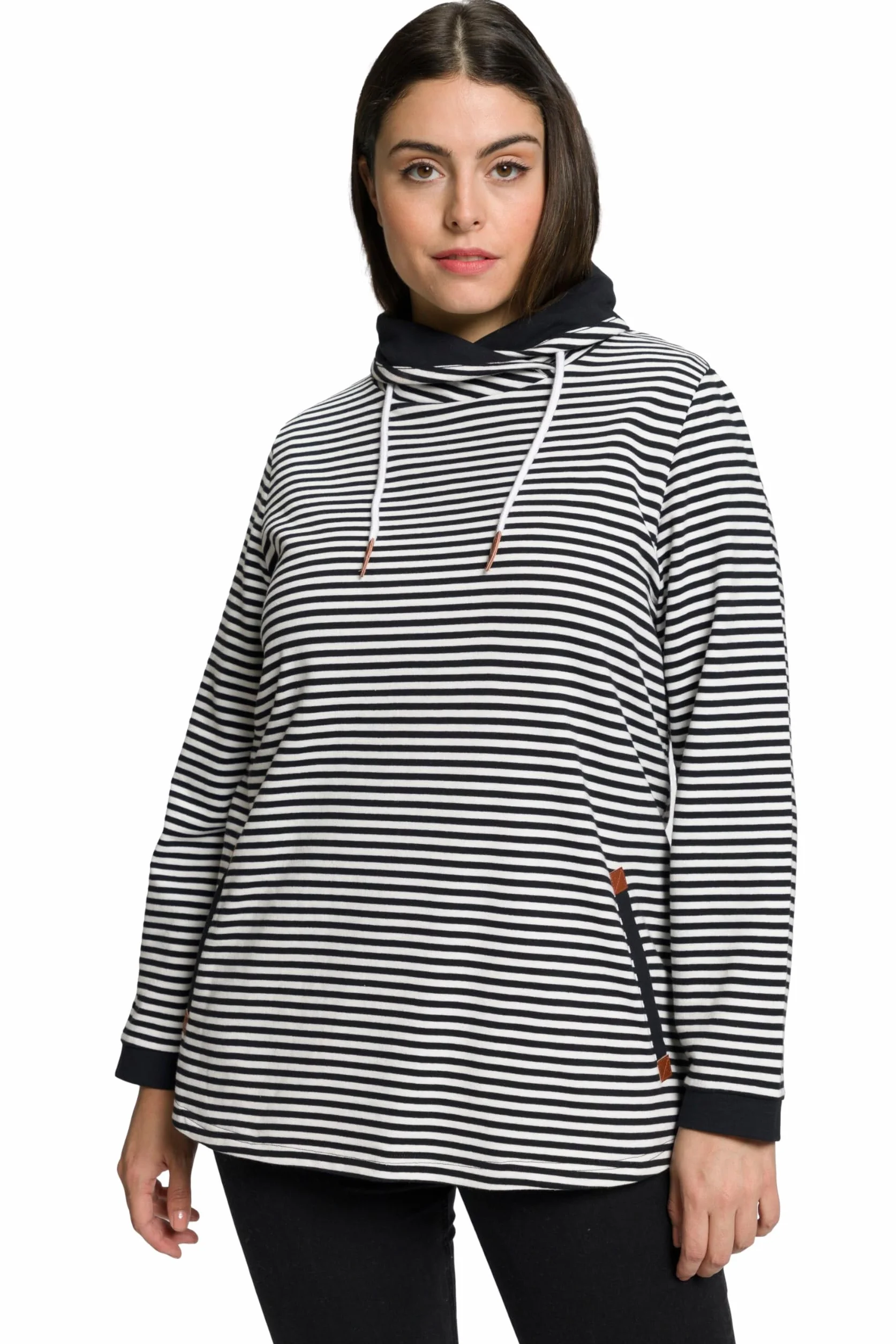 Ulla Popken Bluza damska, czarny, 54-56