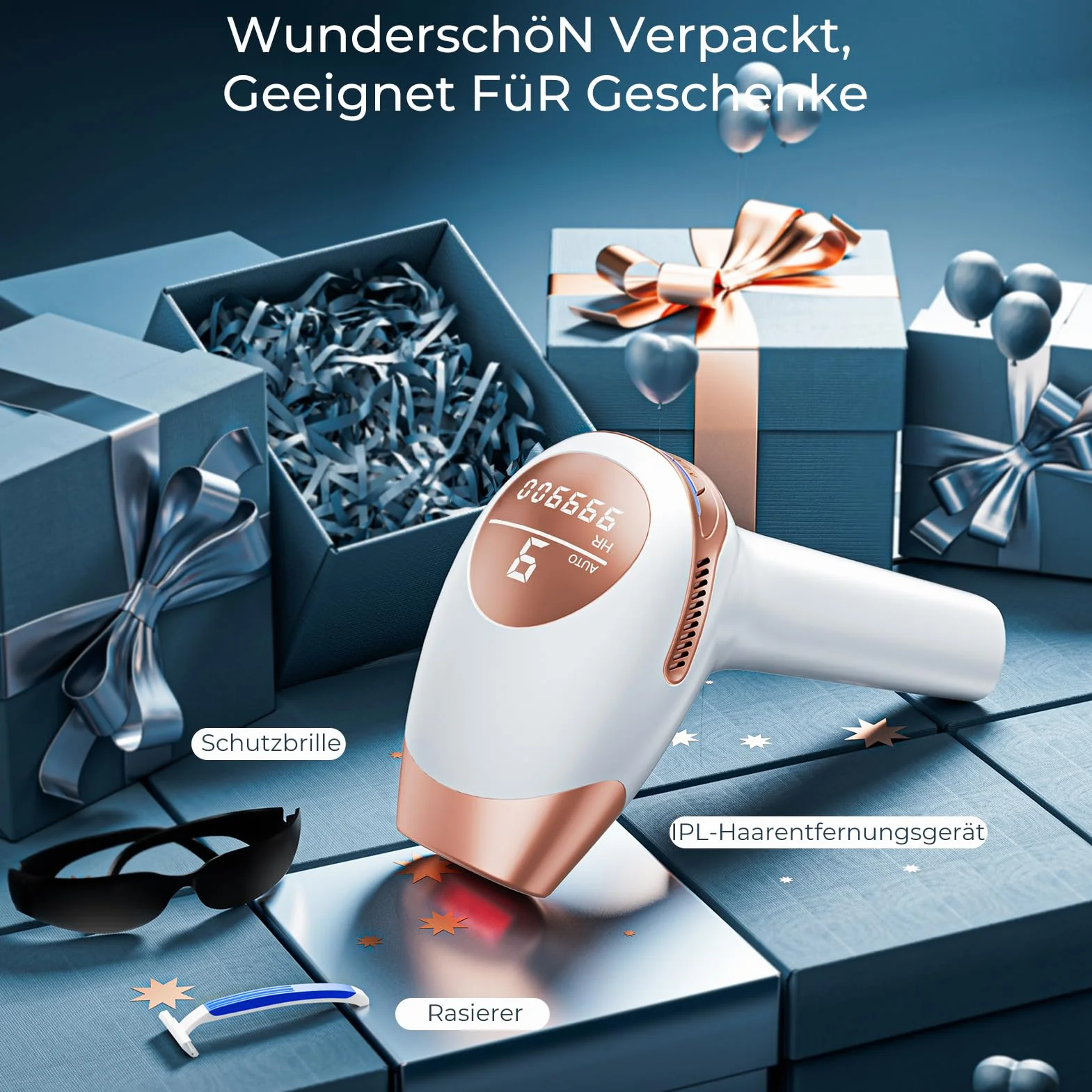 3 w 1 IPL depilator z pulsacyjnym światłem, 9 poziomów energii, maks. 21J, 600 NM Laserowy depilator impulsowy światła laserowego 999,900, depilator laserowy dla kobiet, mężczyzn, twarzy, bikini,