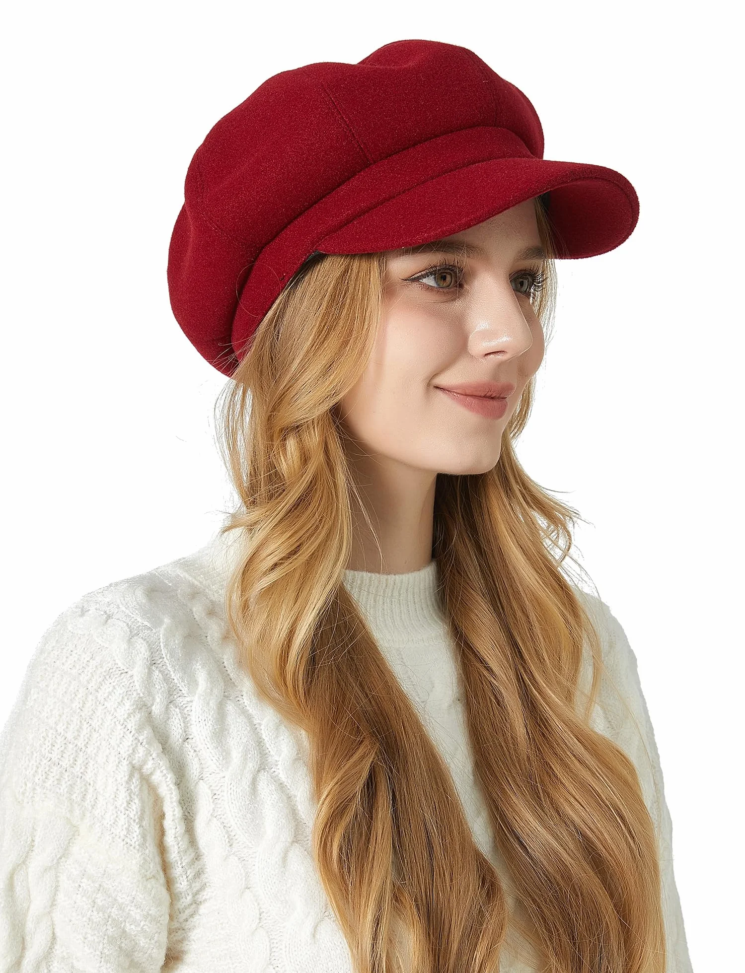 FEOYA Klasyczna damska czapka balonowa Newsboy Cap czapka z daszkiem Vintage jesień zima beret czapka malarska czapka malarska