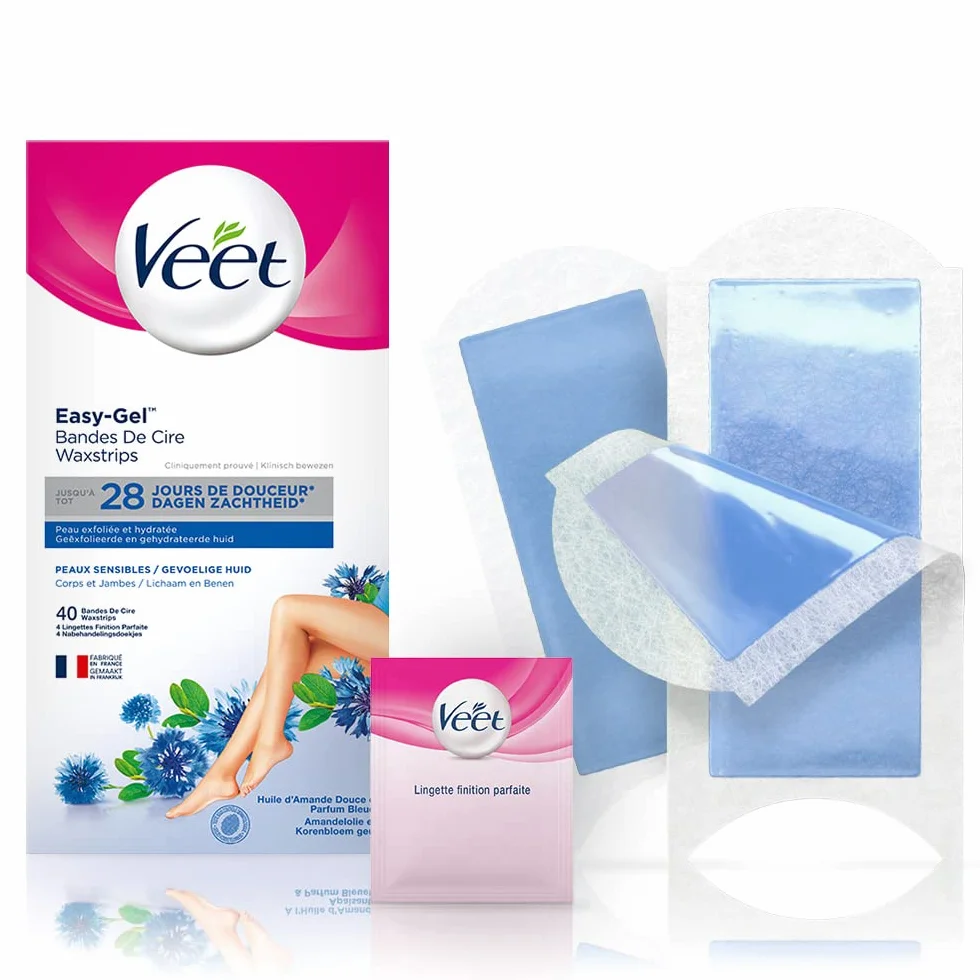 Veet - Easy-Gelwax paski woskowe do skóry wrażliwej – 40 pasków