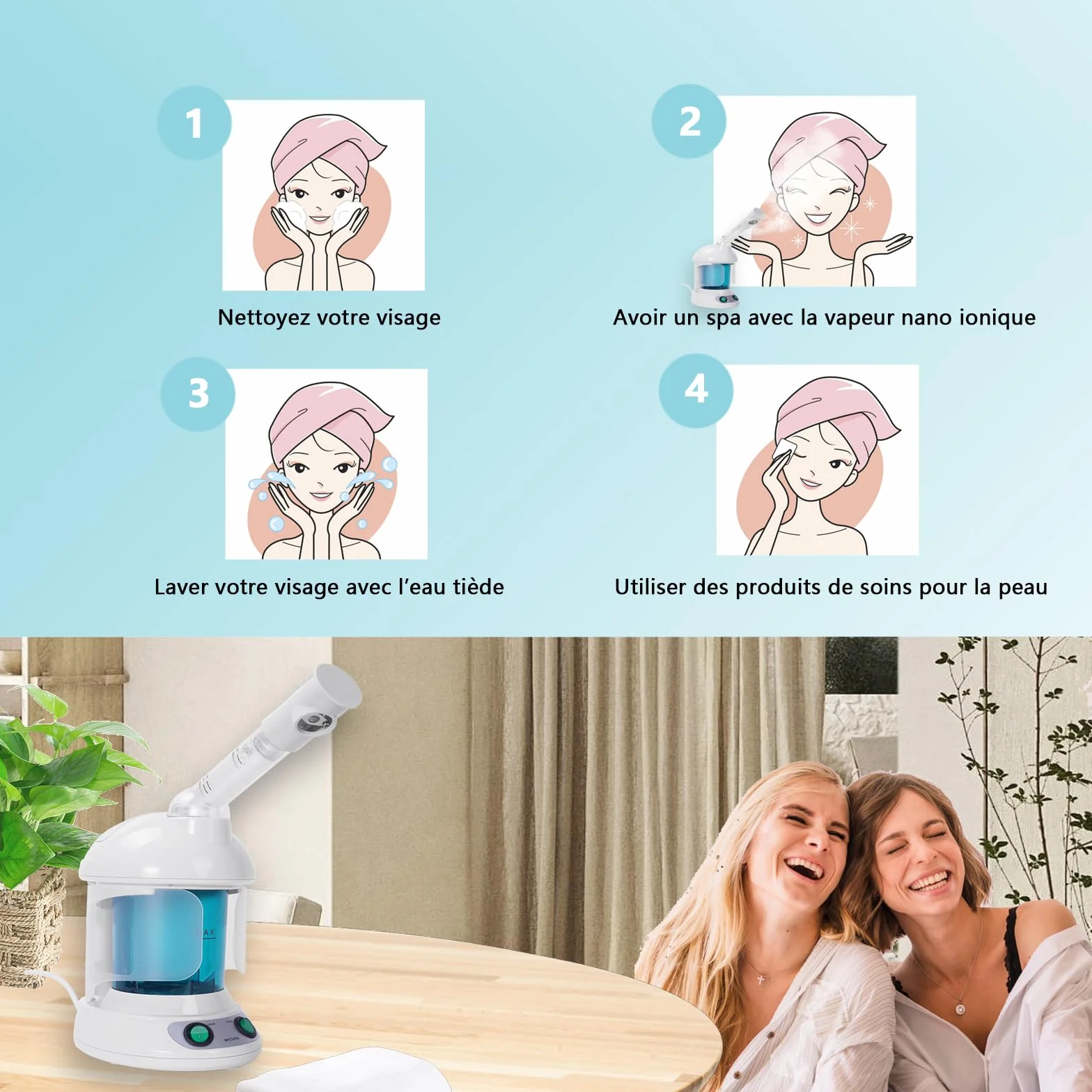 Urządzenie do Oczyszczania Porów Nano Ionic Para do Twarzy SPA