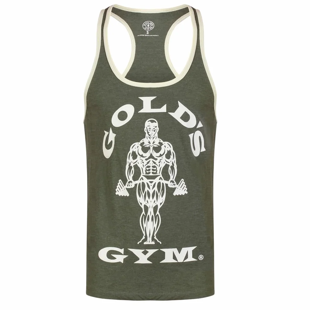 Gold's Gym GGVST004 męska kamizelka treningowa sportowa fitness bez rękawów Muscle Joe Contrast Stringer Vest