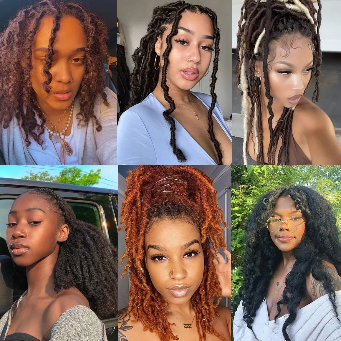 Leeven 20 cm sprężyste skręcone włosy Marley Locs 8 opakowań do afro
