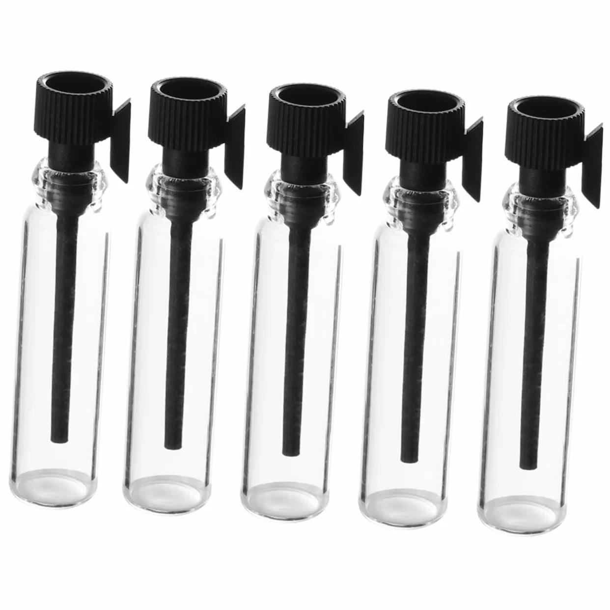 Healvian 100 sztuk szklane mini butelki na próbki perfum 1 ml z zakraplaczem