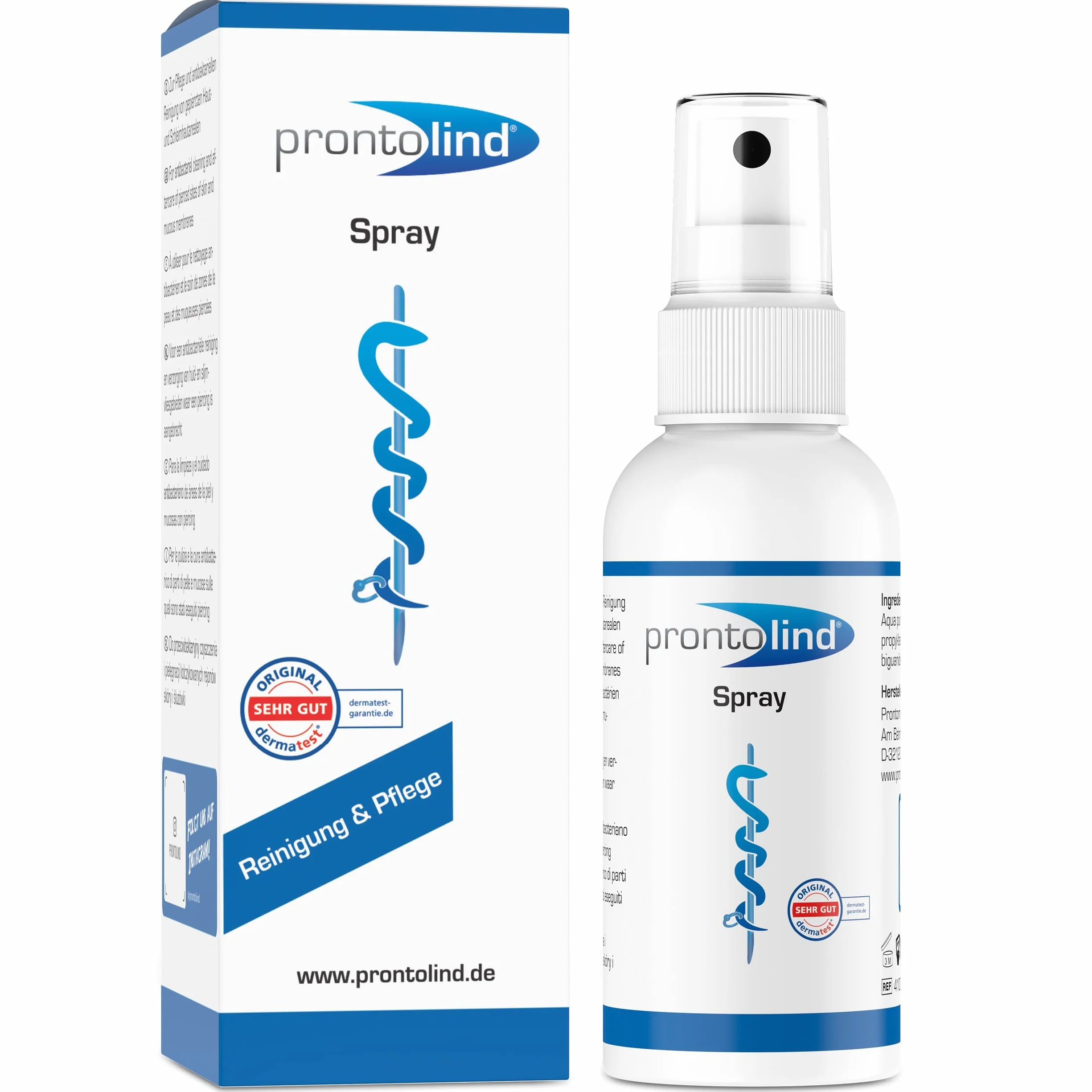 Prontolind Spray 75ml - Do antybakteryjnego czyszczenia i pielęgnacji piercingu, tuneli, zatyczek i modyfikacji ciała - Polecany przez wiodące studia piercingu!